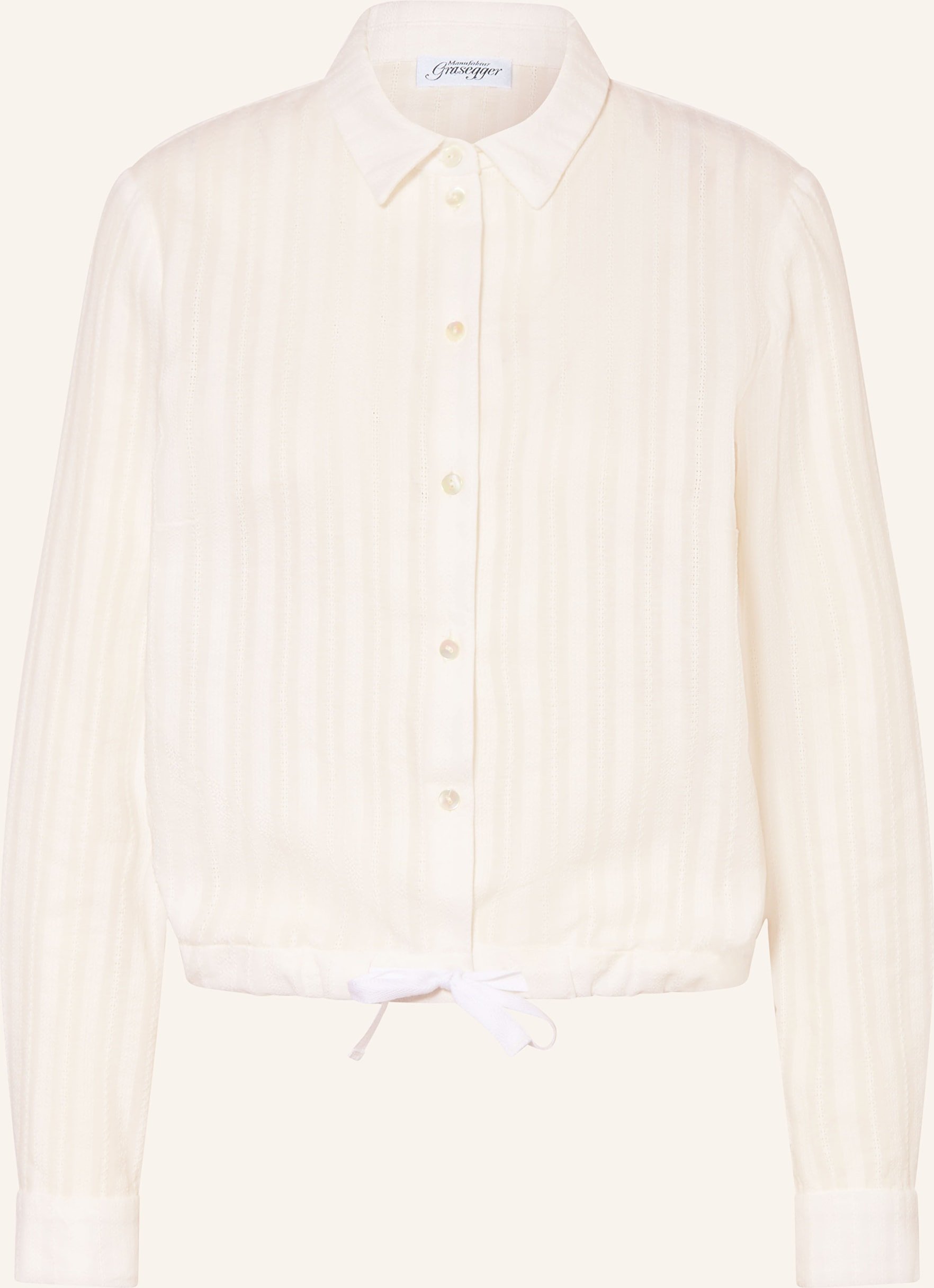 Grasegger Hemdbluse Evelin Aus Lochspitze weiss