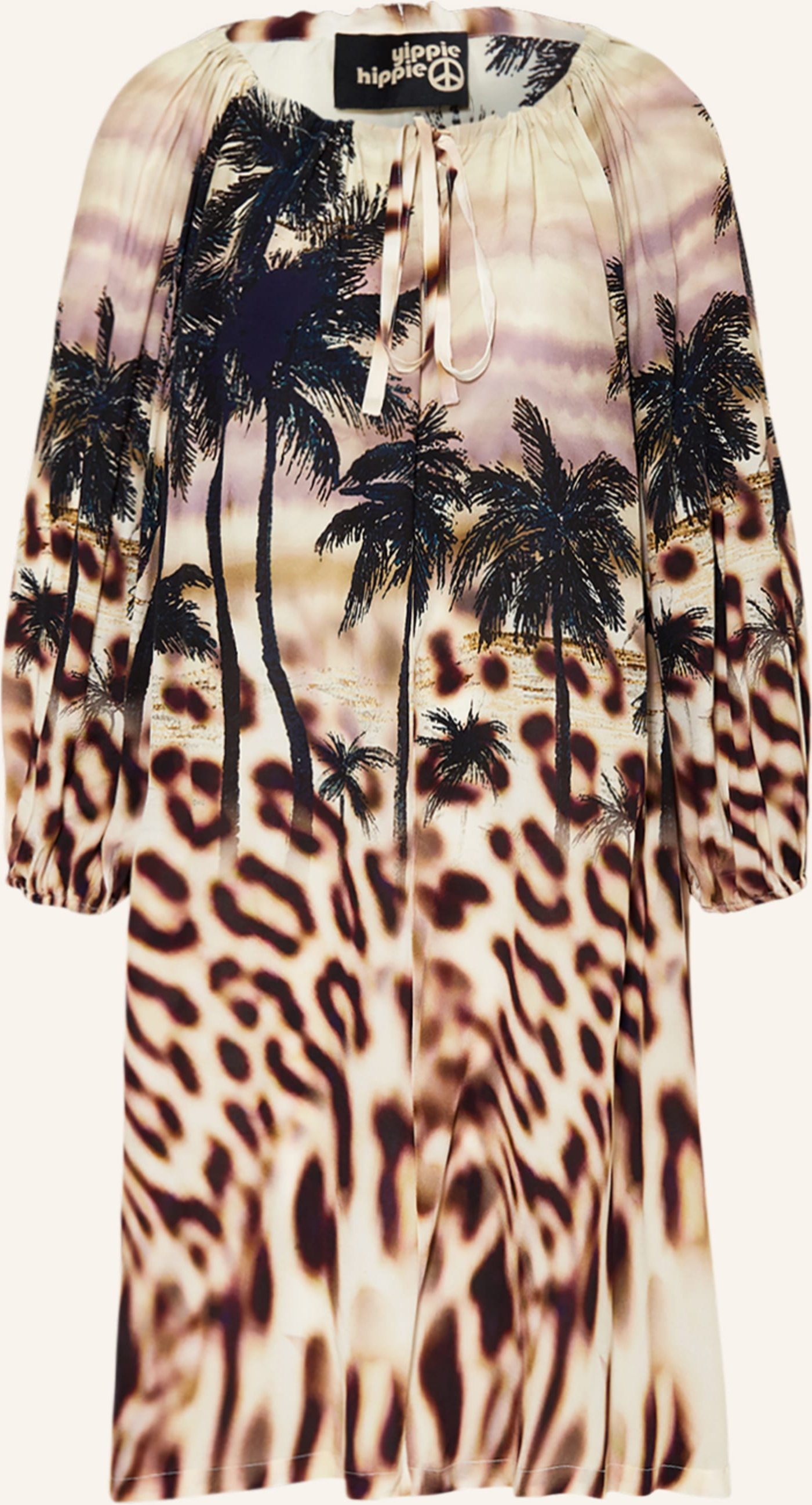 Yippie Hippie Kleid Mit 3/4-Arm braun