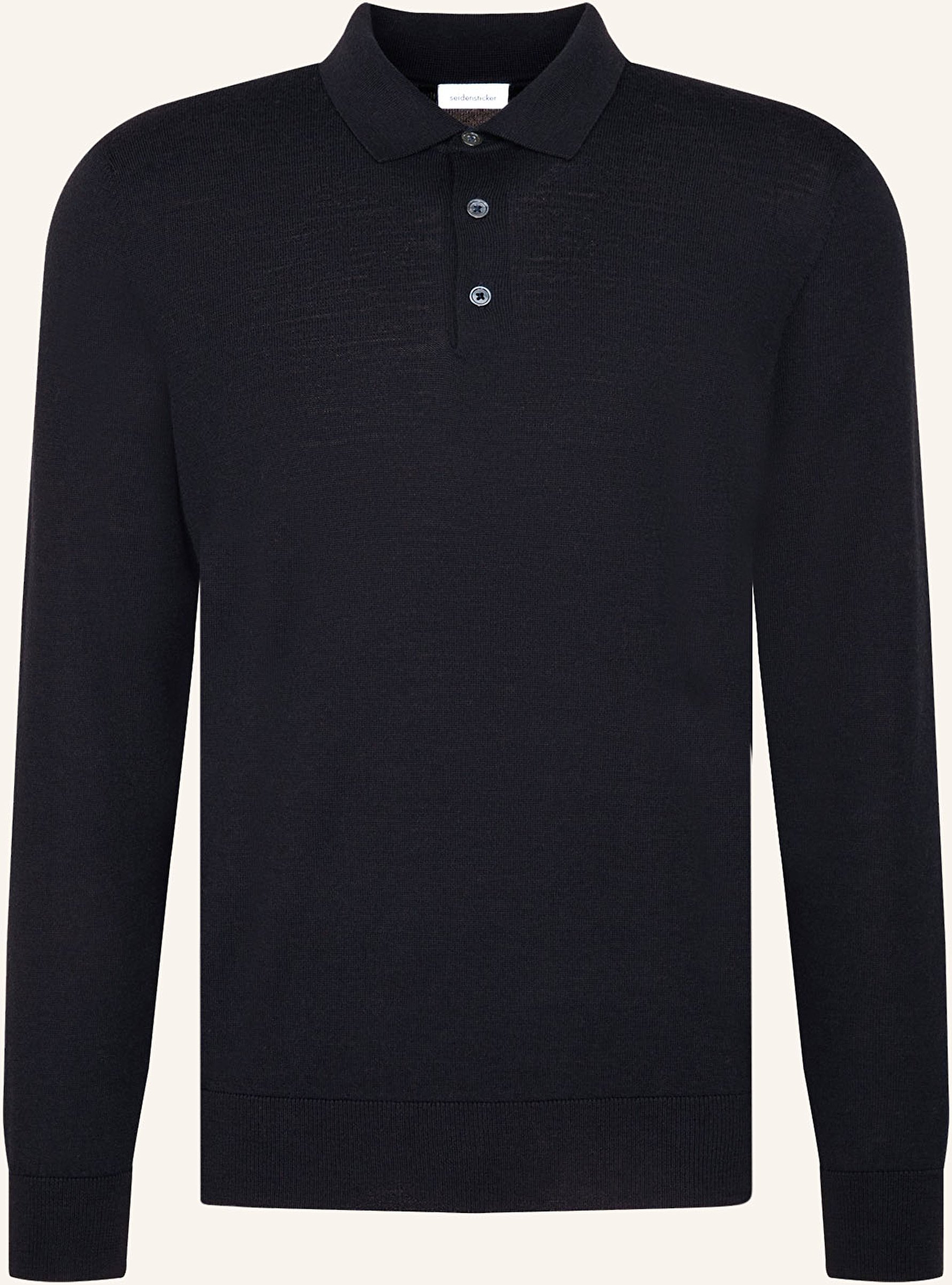 Thumbnail - Seidensticker Strick-Poloshirt Aus Merinowolle blau