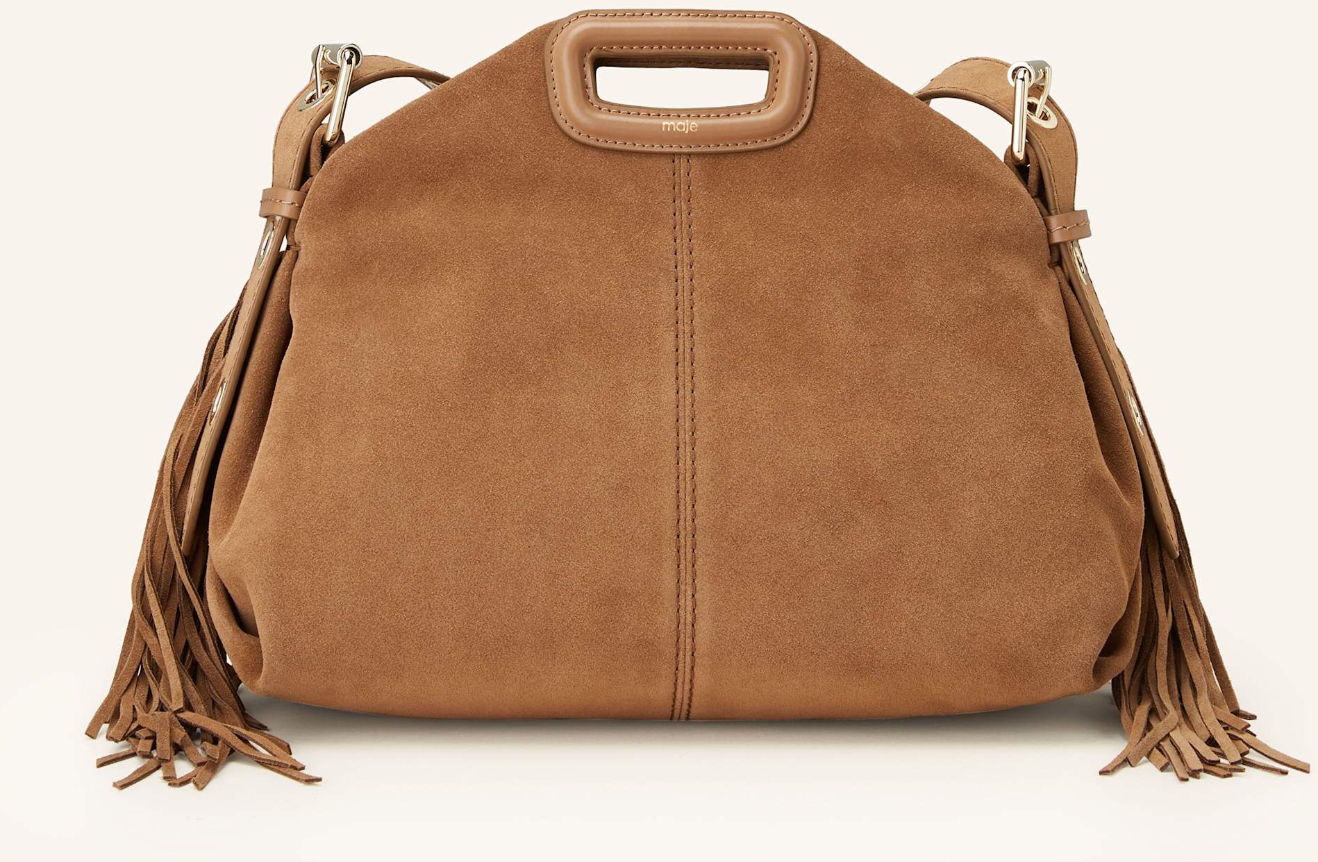 Maje Schultertasche braun