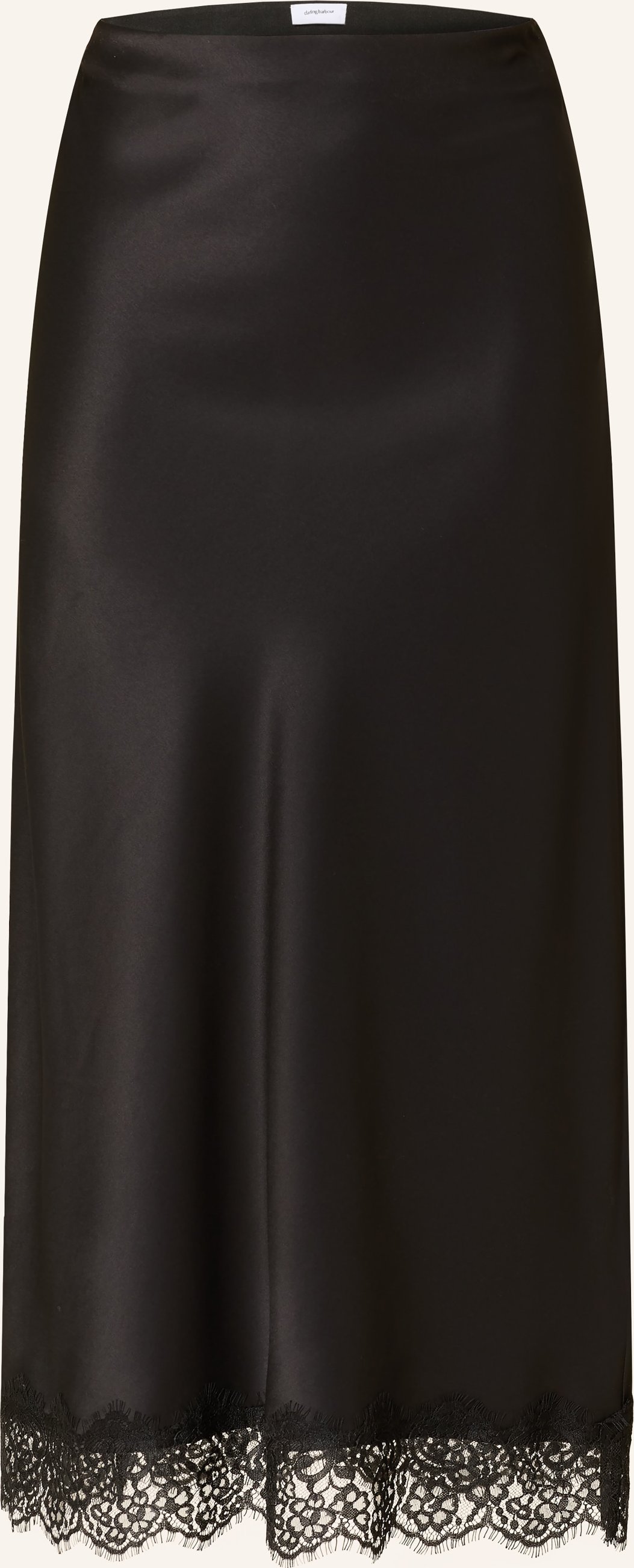 Darling Harbour Satinrock Mit Spitze schwarz