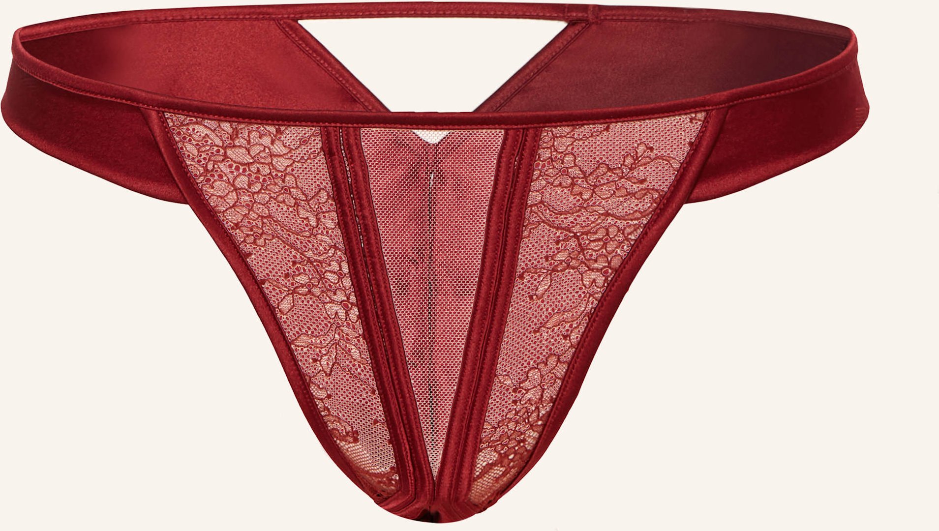 Livy Slip Ouvert Palace Aus Satin Mit Cut-Out rot