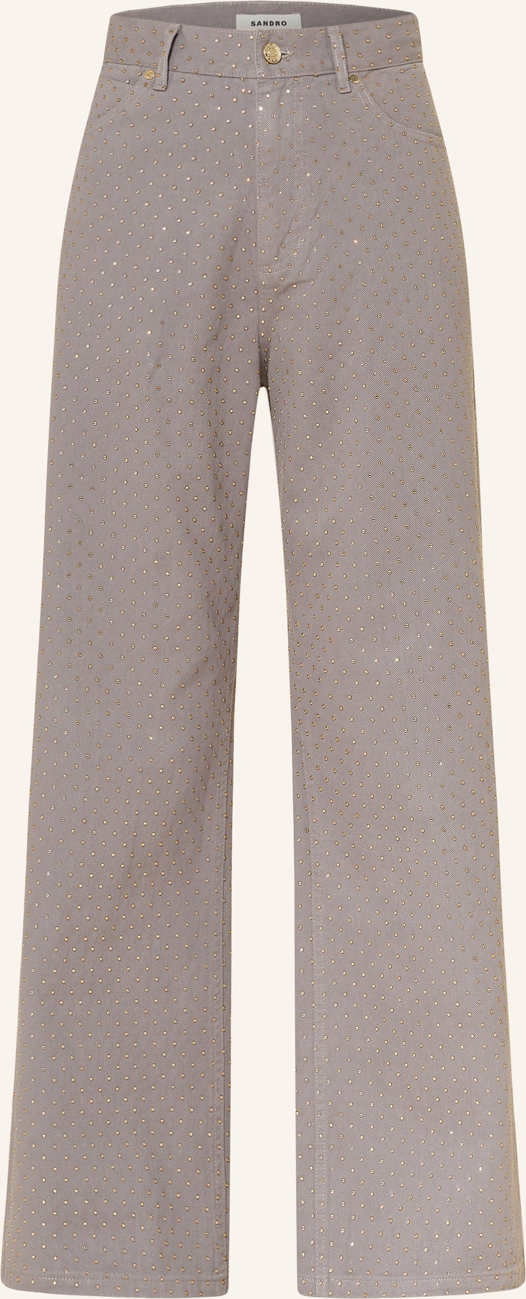 Sandro Jeans Mit Schmucksteinen grau