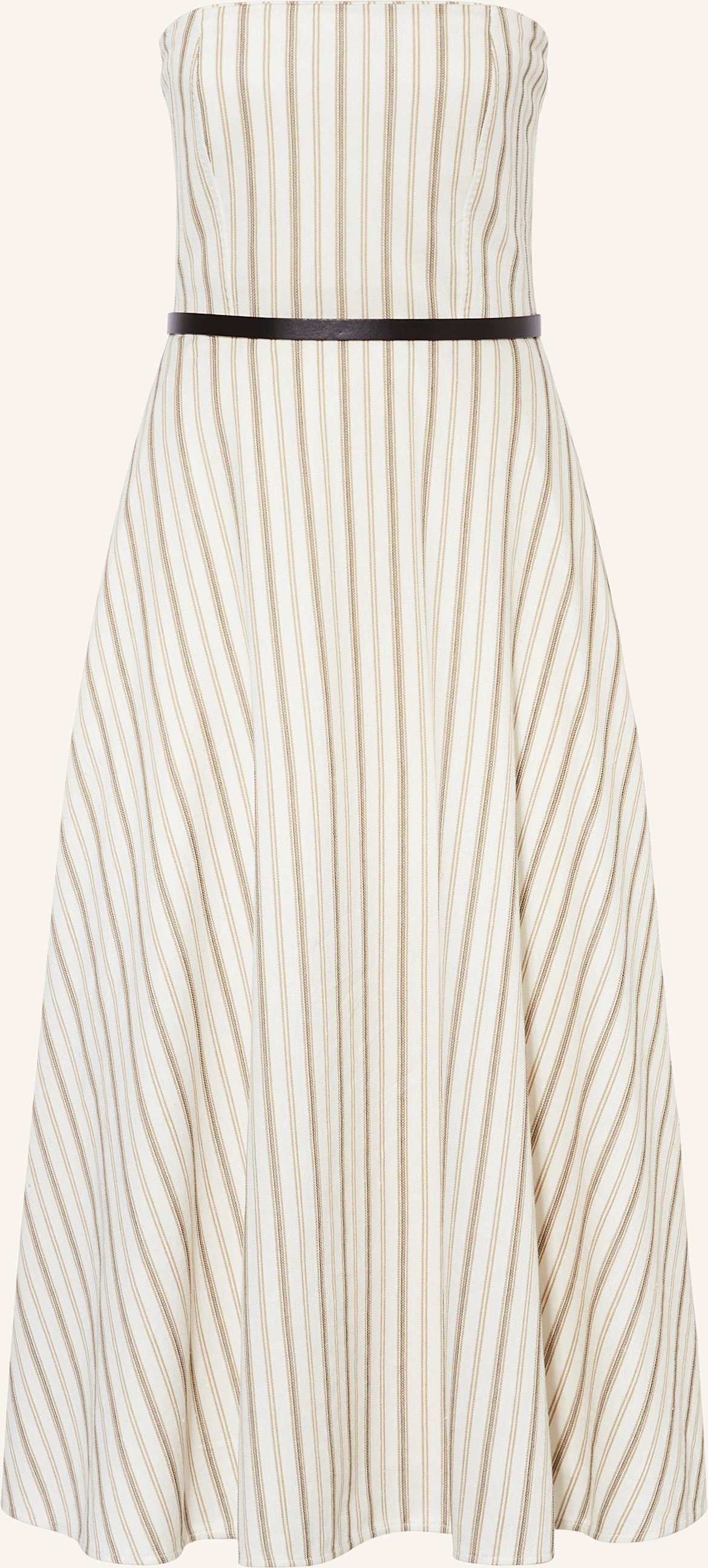 Max Mara Off-Shoulder-Kleid Fervida Mit Leinen beige