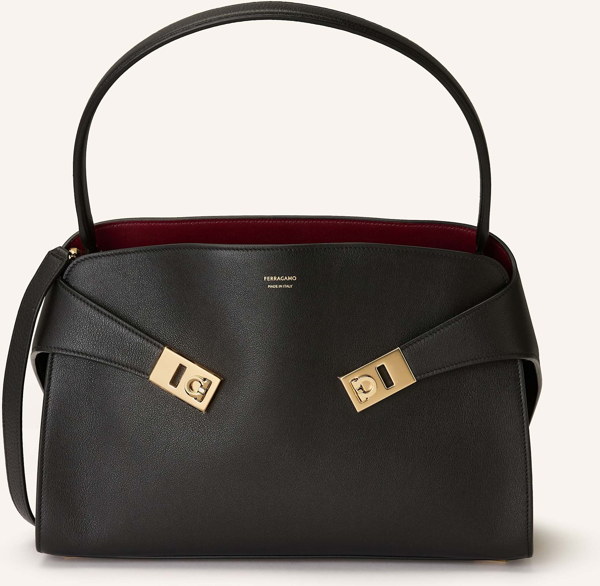 Thumbnail - Ferragamo Handtasche Hug schwarz