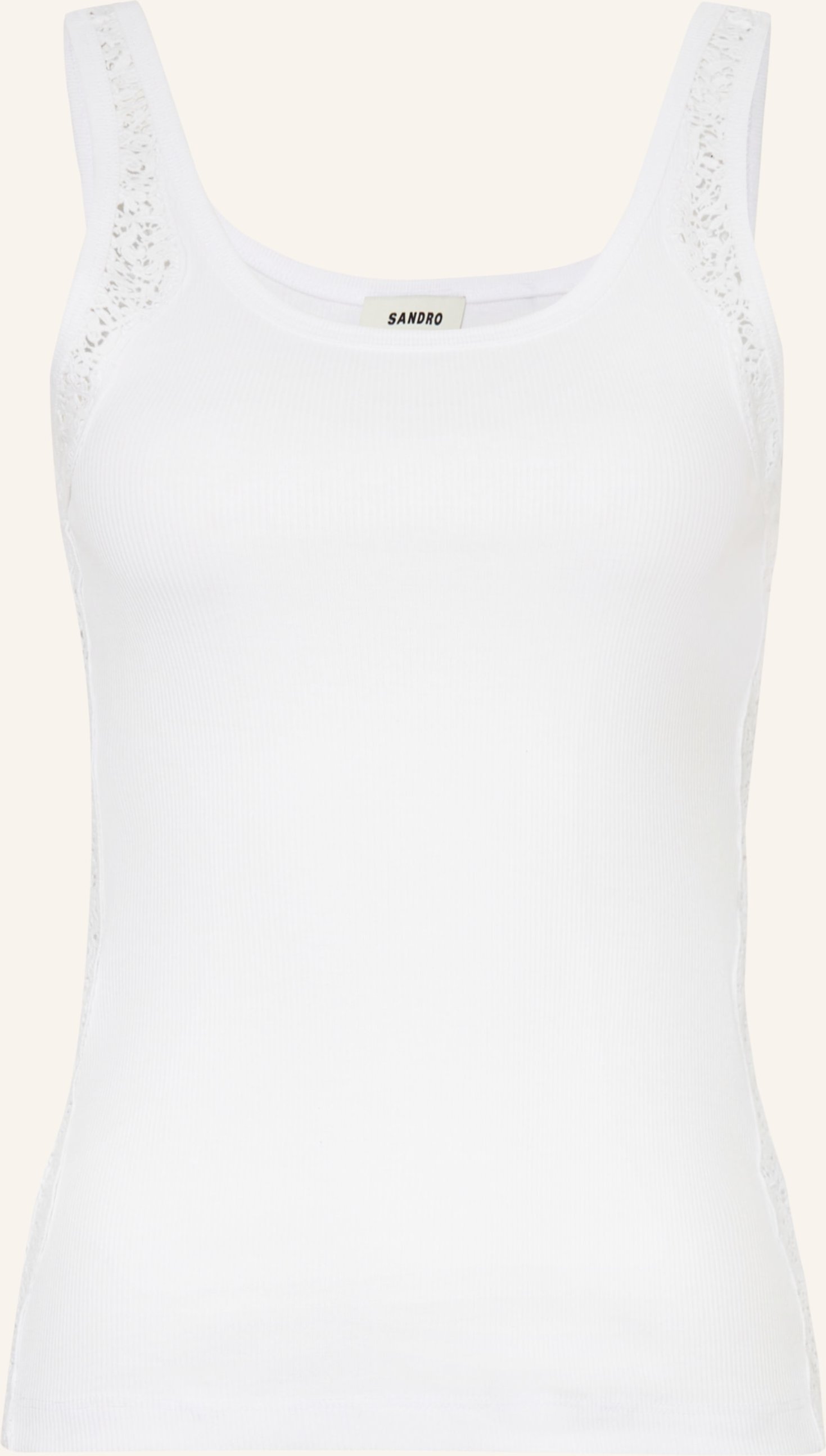 Sandro Top Mit Spitze weiss