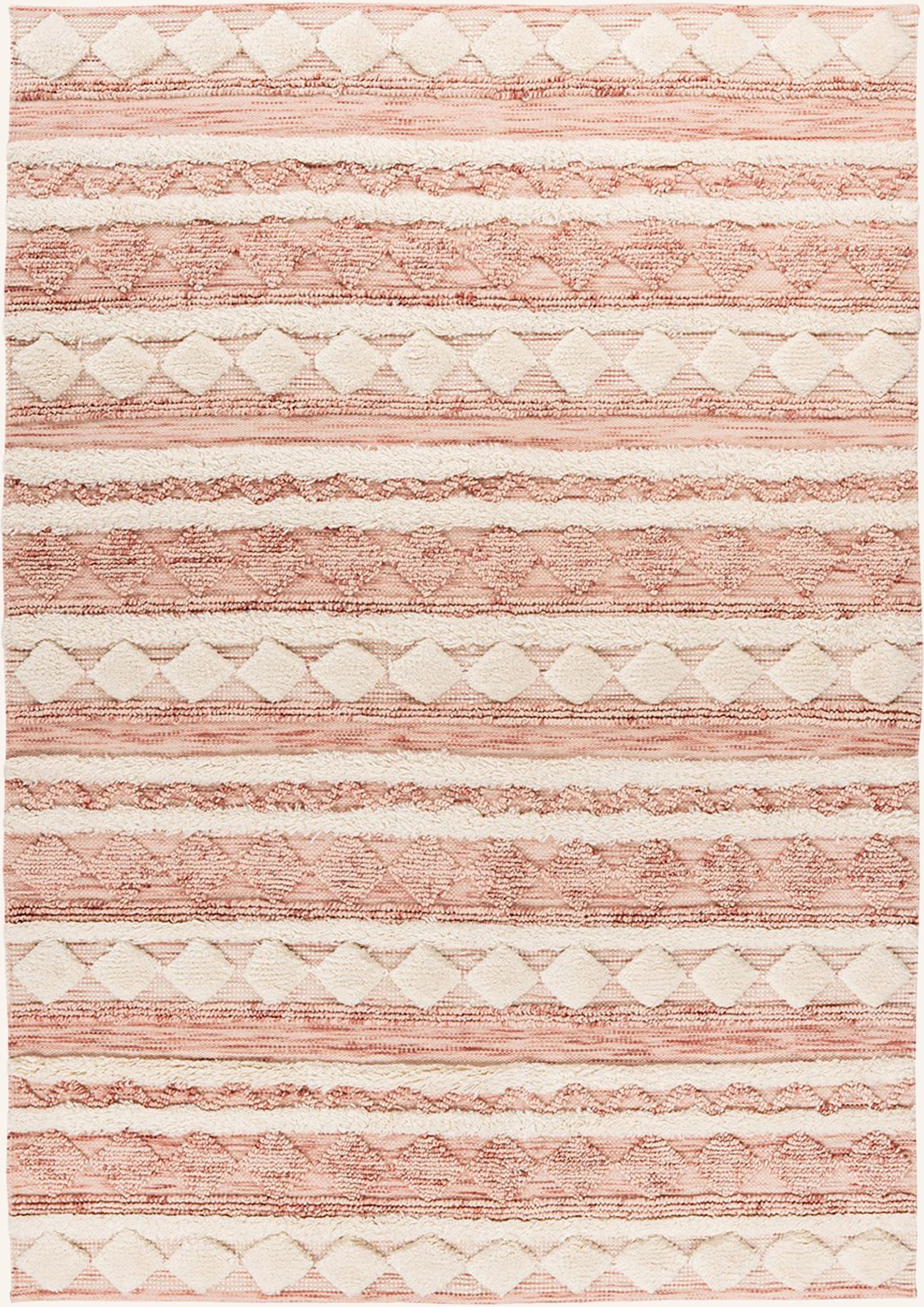 Kayoom Kurzflor Teppich Bohist 225 rosa