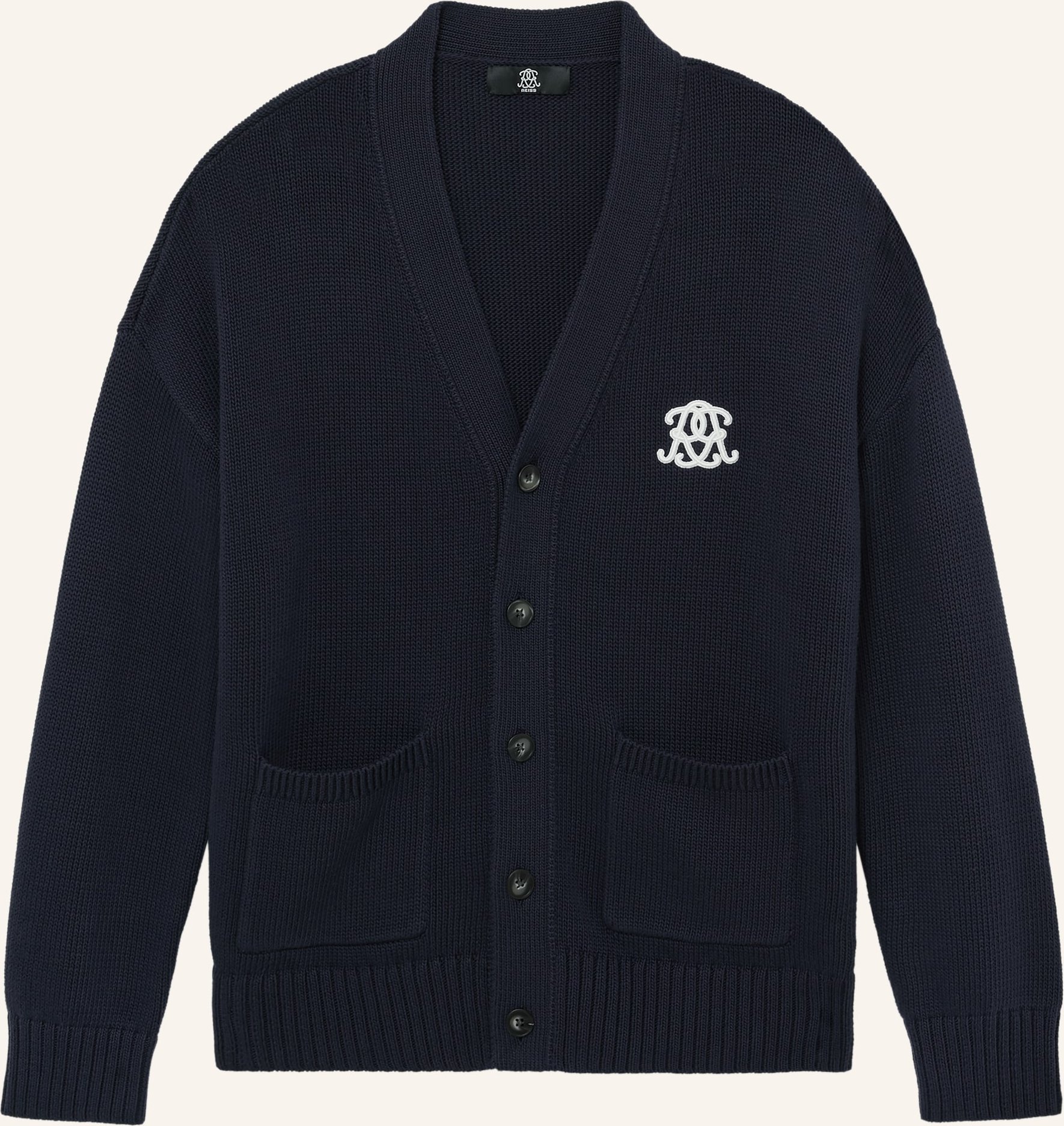 Reiss Strickjacke Coates blau