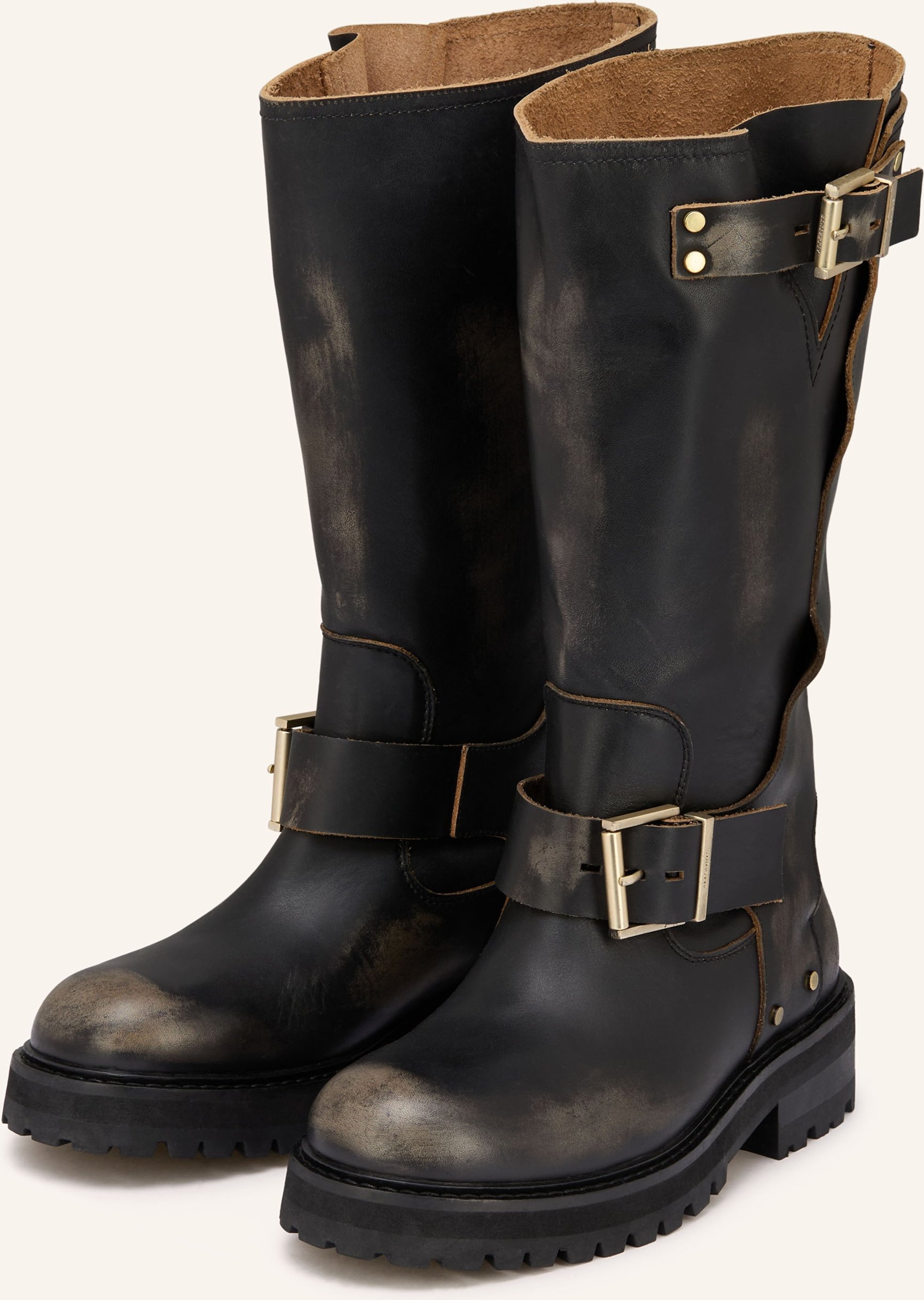 Allsaints Biker Boots Tay braun