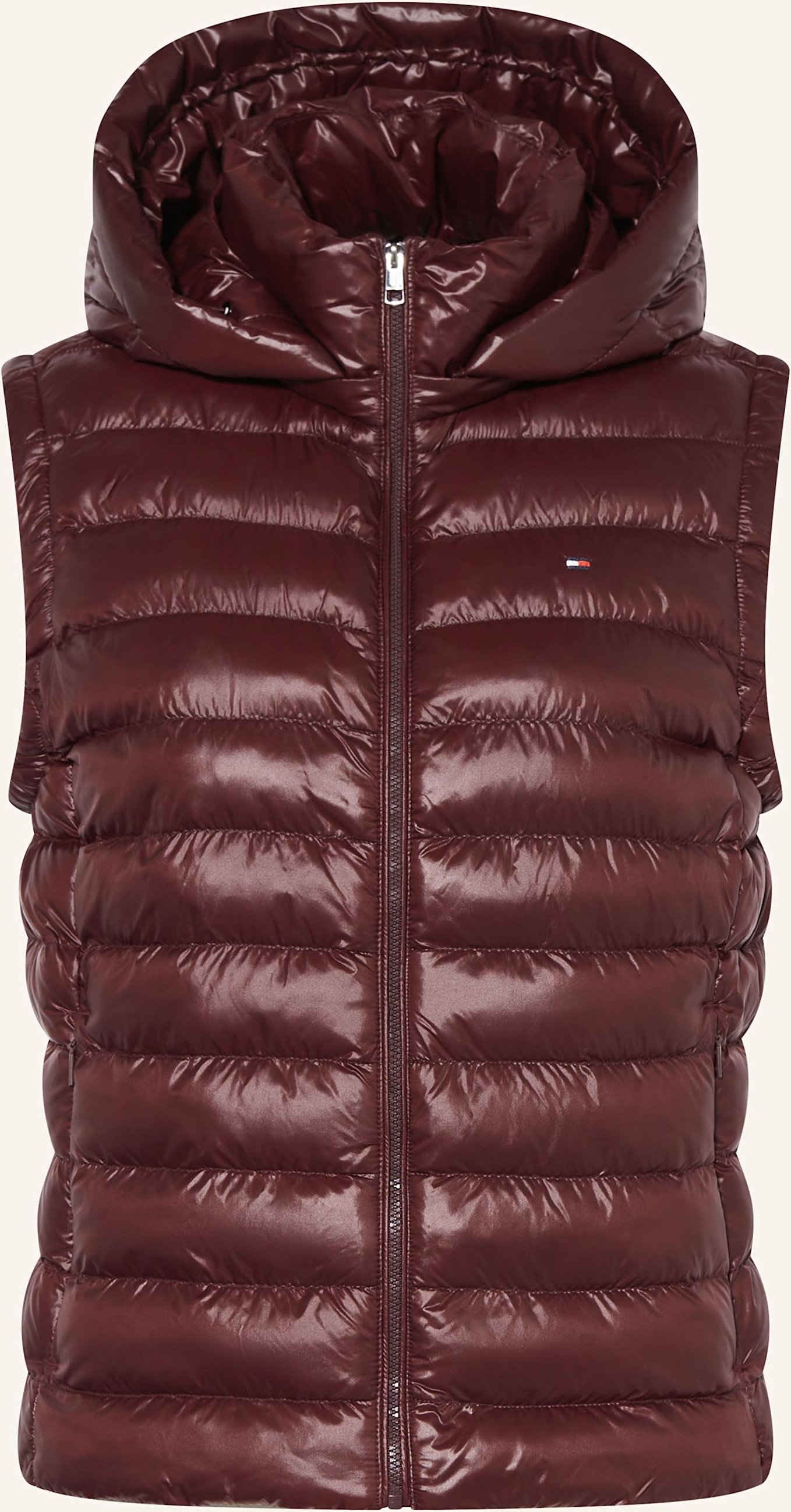 Tommy Hilfiger Steppweste Mit Abnehmbarer Kapuze rot