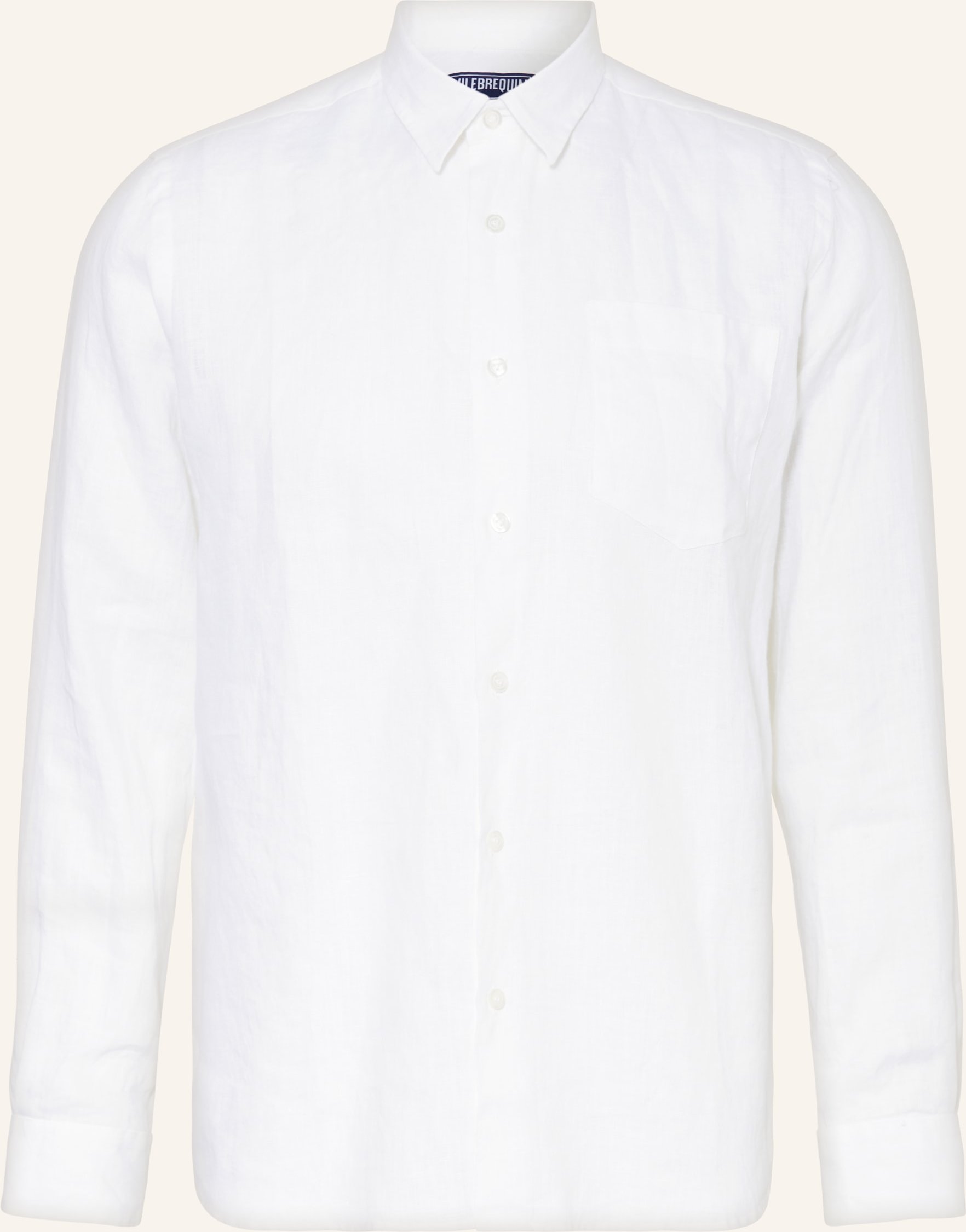 Thumbnail - Vilebrequin Leinenhemd Caroubis Regular Fit weiss