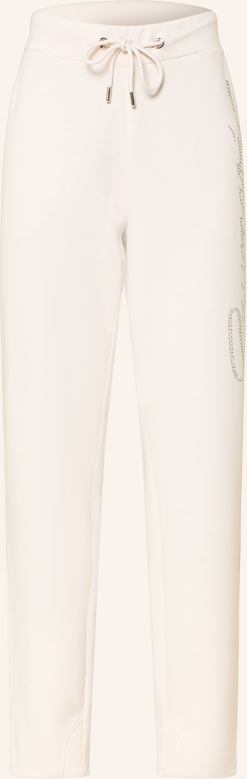 Monari Sweatpants Mit Schmucksteinen beige