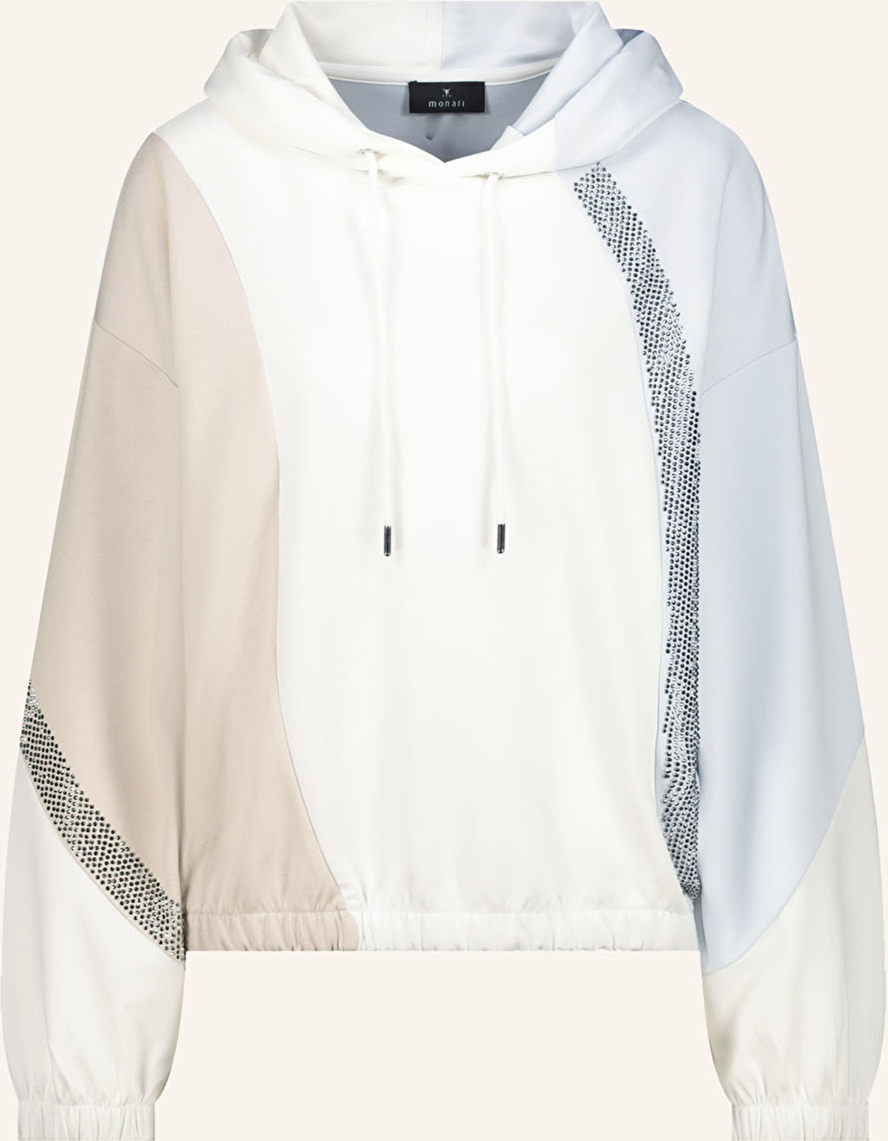 Monari Hoodie Mit Schmucksteinen weiss