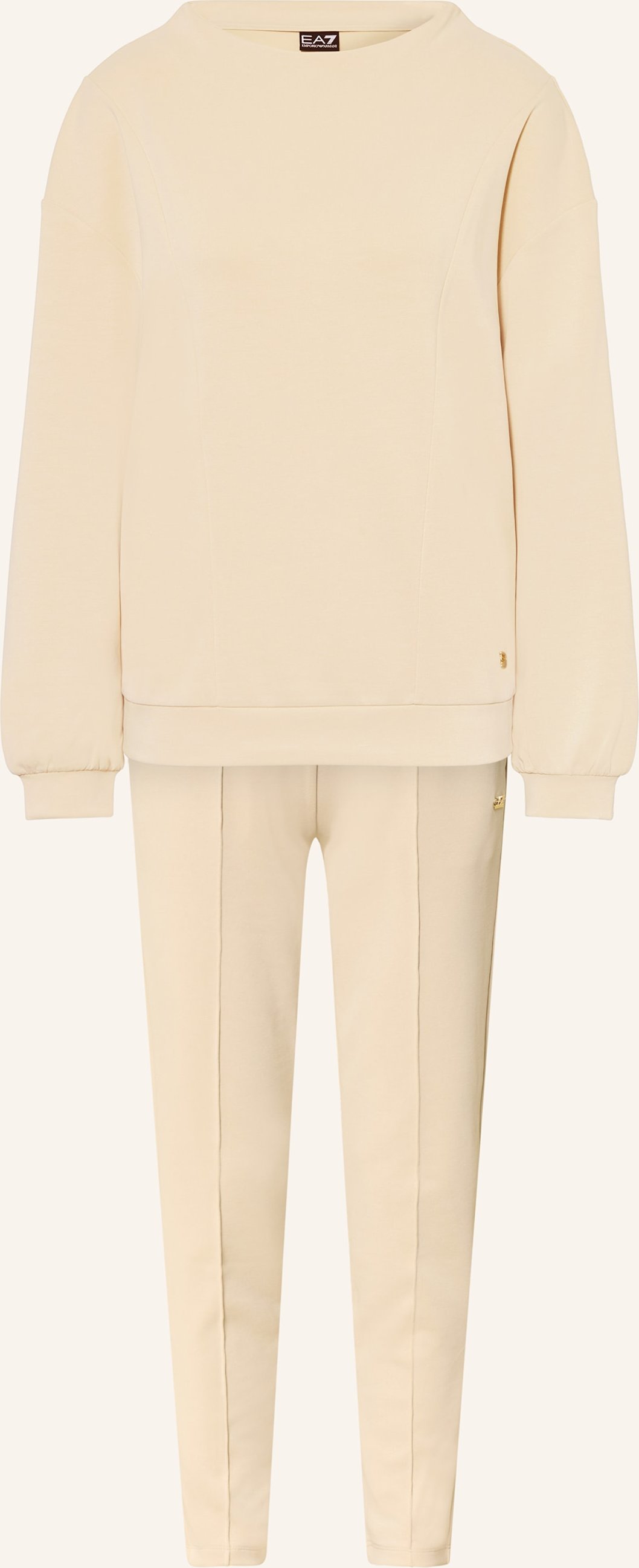 ea7 Emporio Armani Set: Sweatshirt Und Sweatpants beige