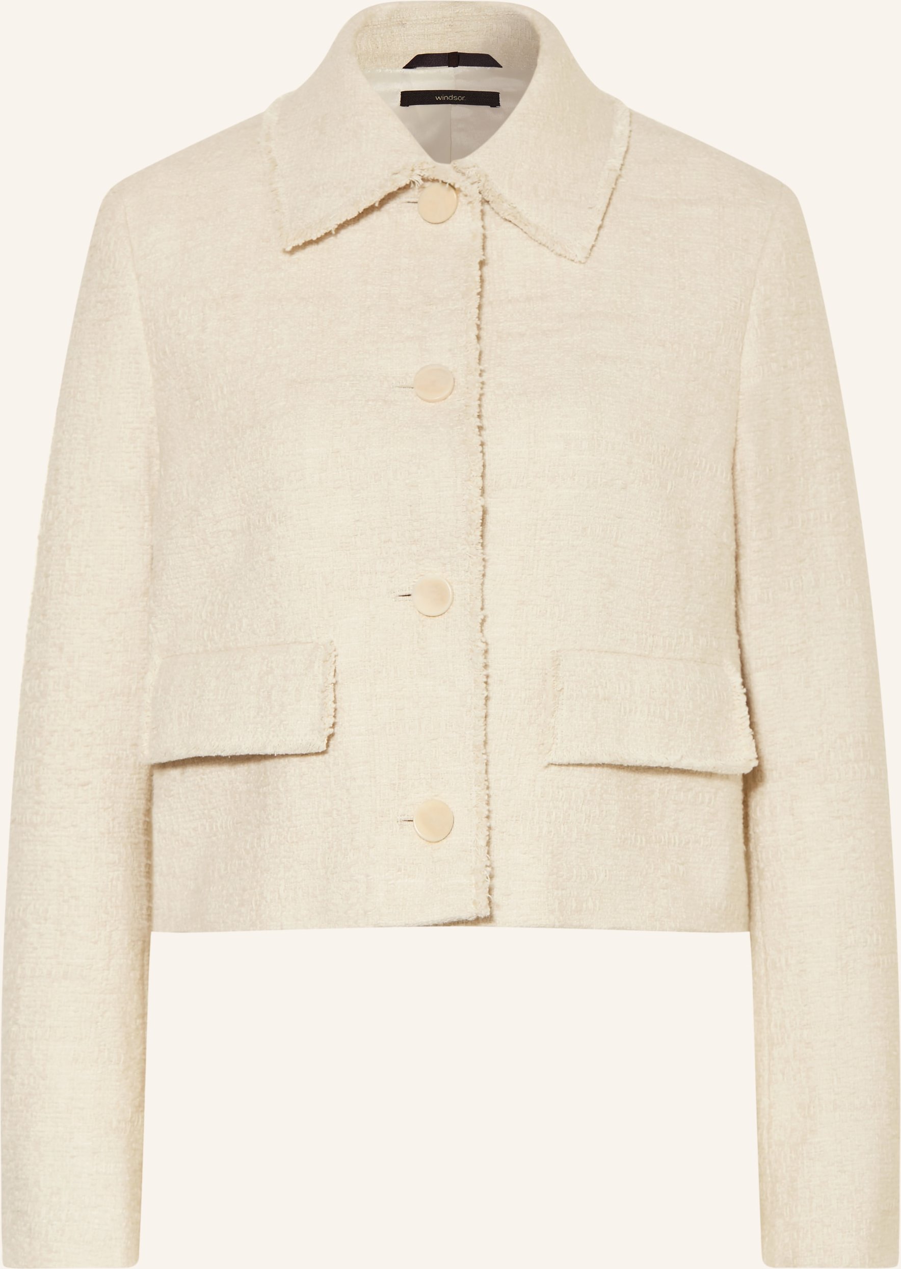 Windsor. Kastenjacke Aus Tweed weiss