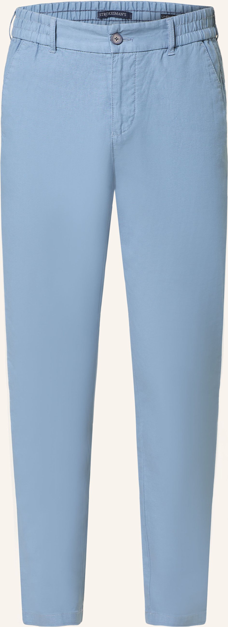 Thumbnail - Strokesman's Chino Extra Slim Fit Mit Leinen blau