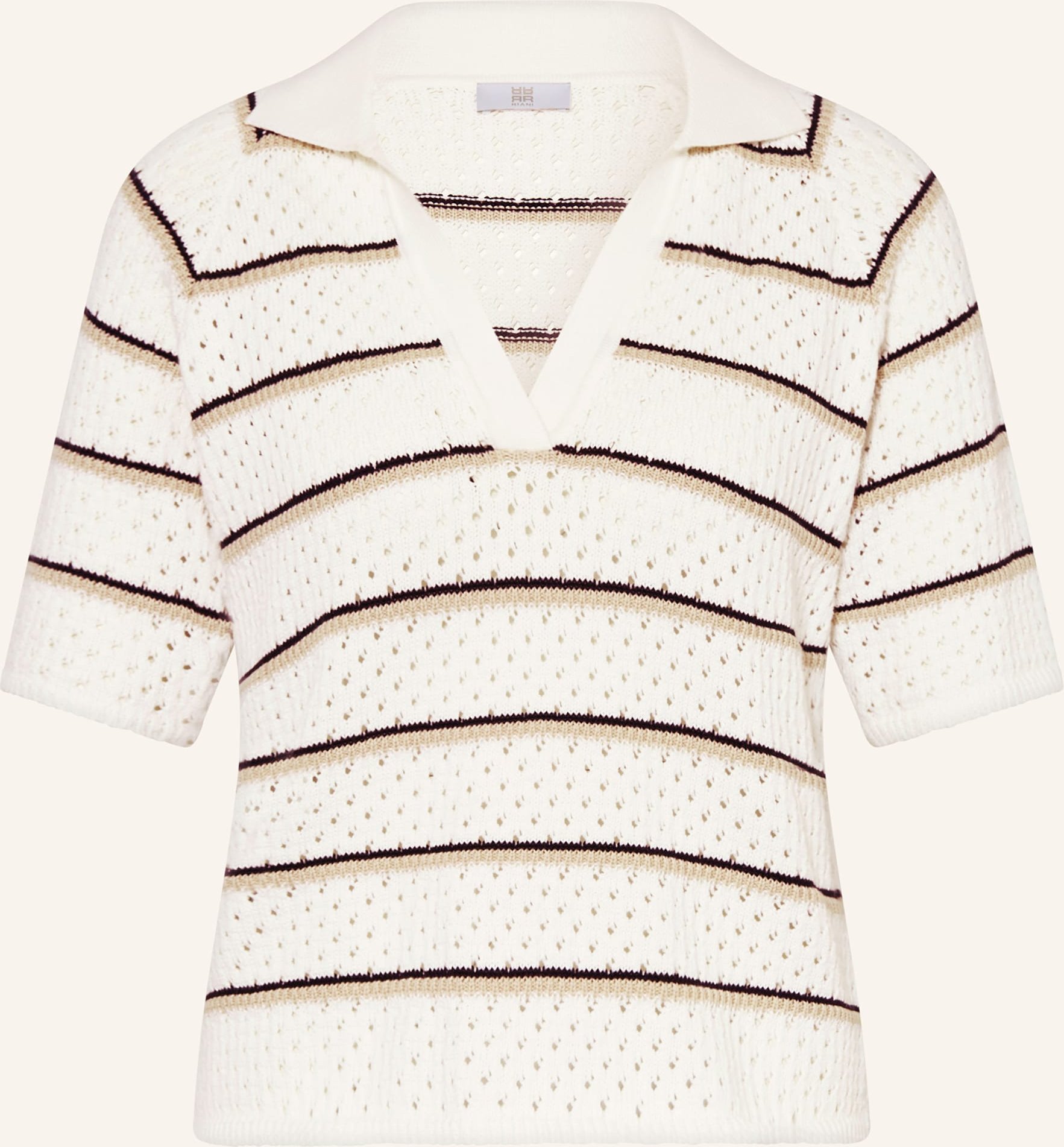 Riani Strick-Poloshirt weiss