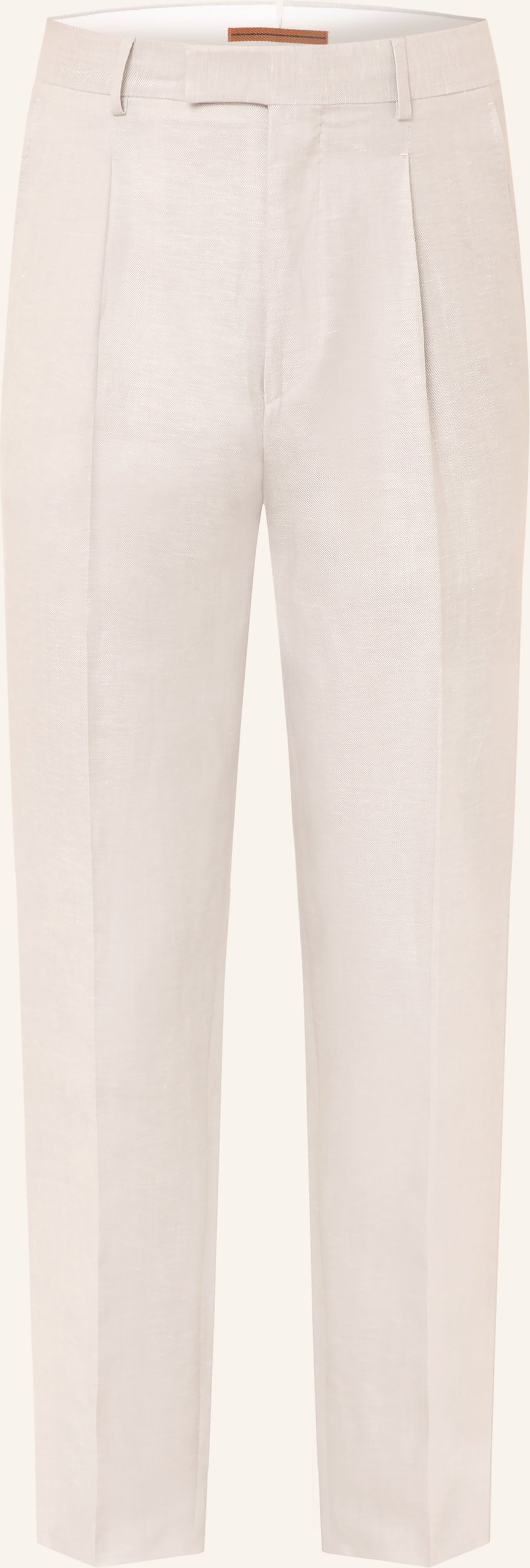 Zegna Chino Extra Slim Fit Mit Leinen grau