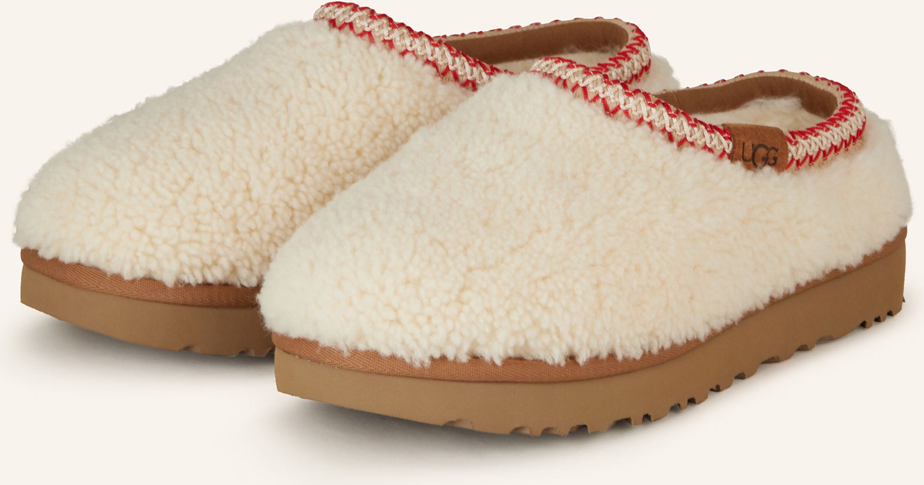 Thumbnail - Ugg Pantoletten Tasman Maxi Curly beige