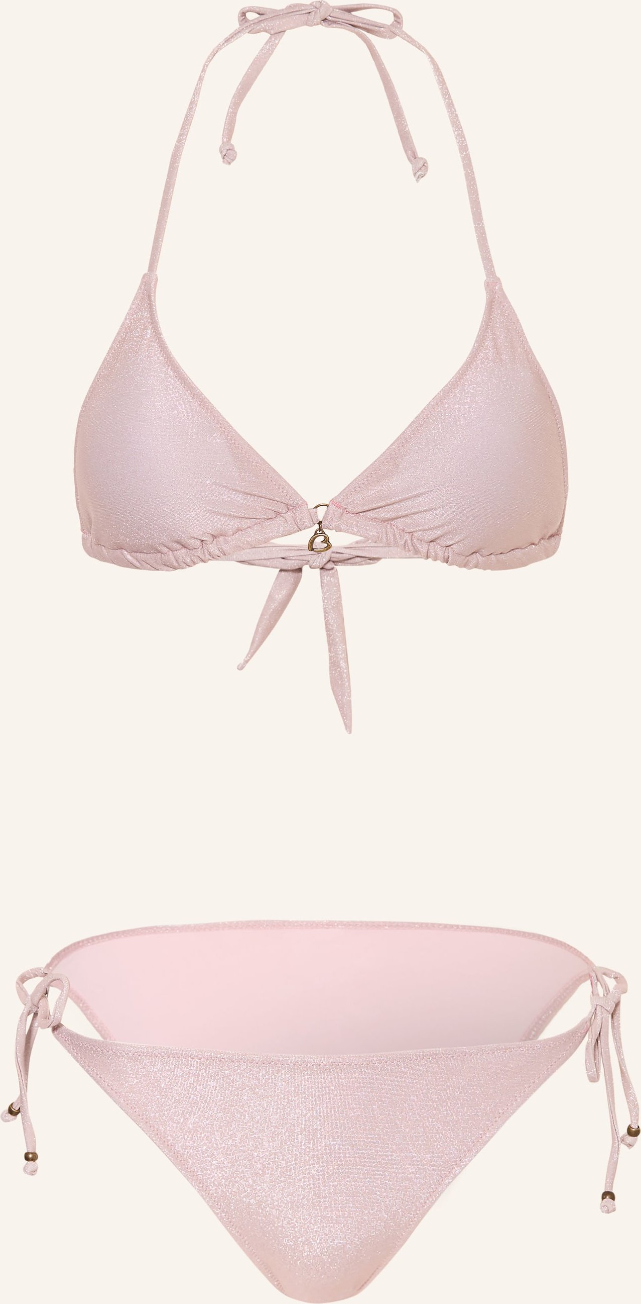 Banana Moon Triangel-Bikini Cricomassa Mit Glitzergarn beige