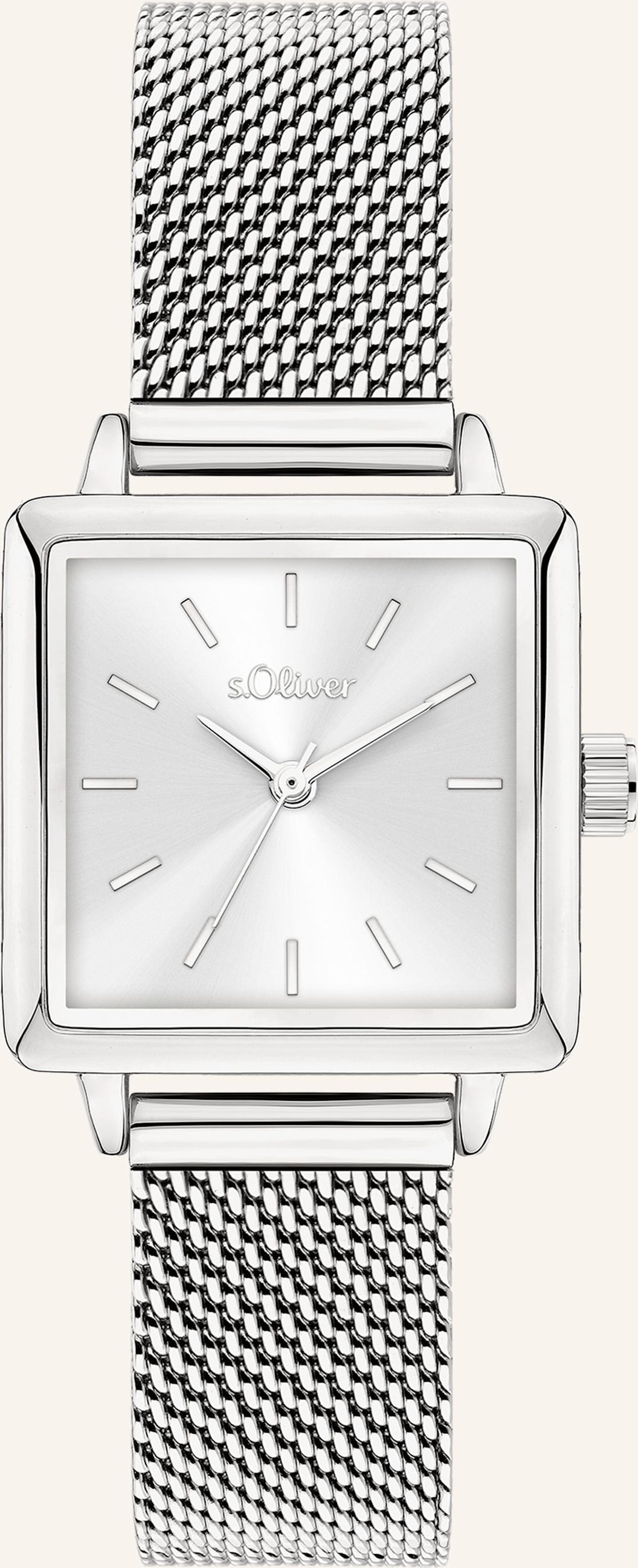 S.Oliver Armbanduhr Aus Edelstahl silber