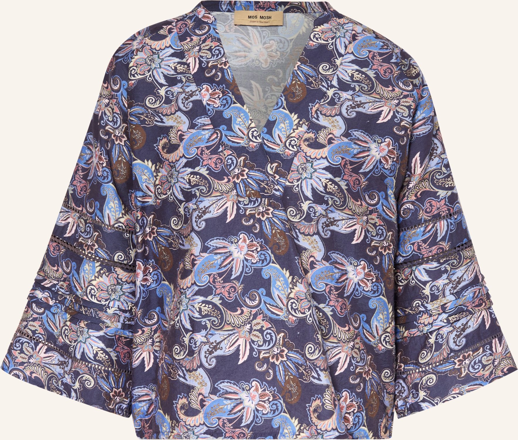 Mos Mosh Blusenshirt Mmgata Mit 3/4-Arm lila