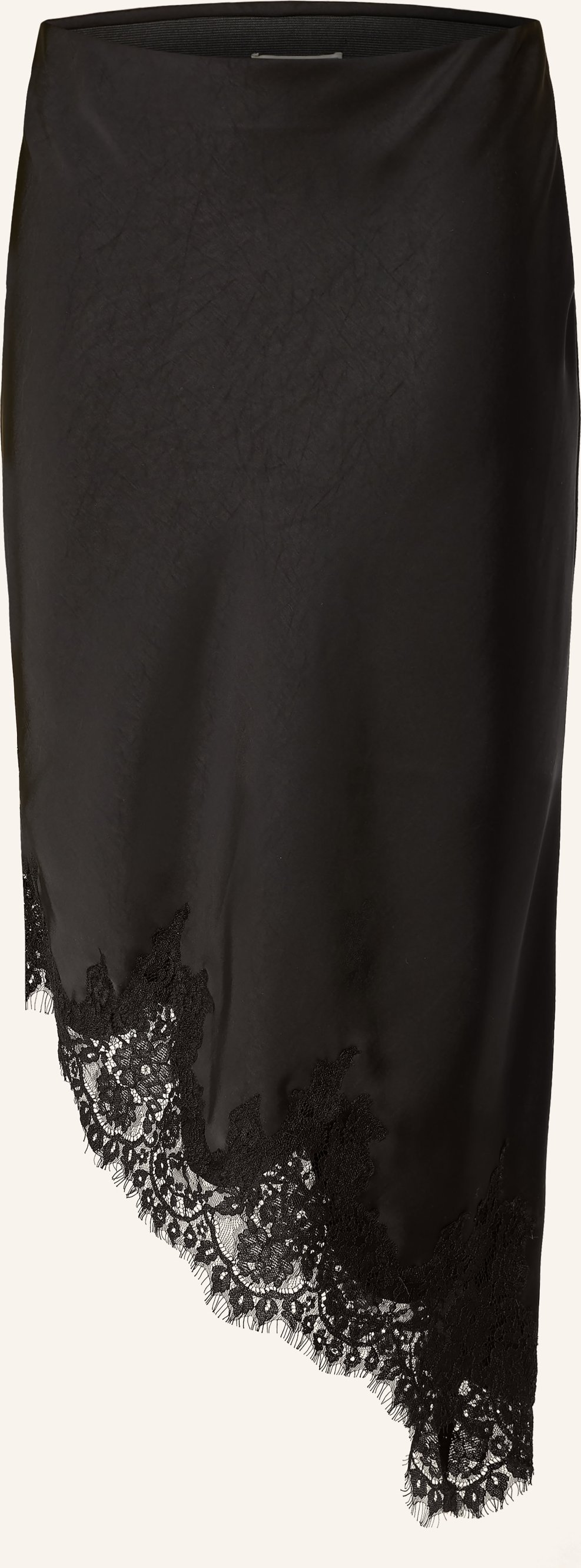 Neo Noir Satinrock Fiora Mit Spitze schwarz