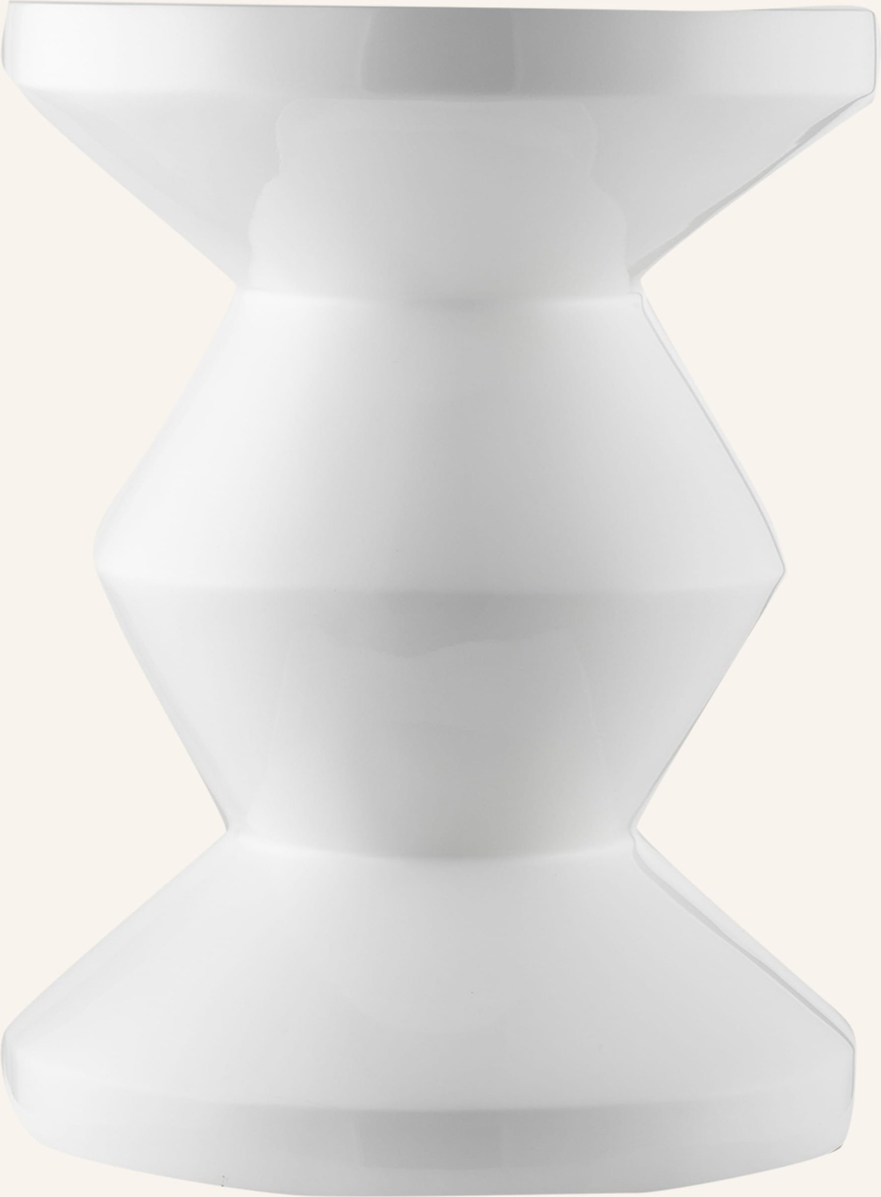 Polspotten Hocker Zig Zag weiss