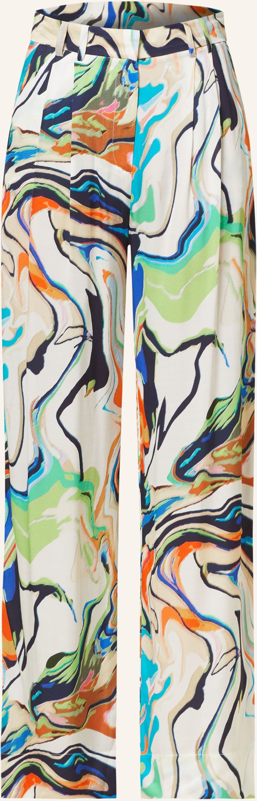 Mrs & Hugs Marlenehose Aus Satin blau