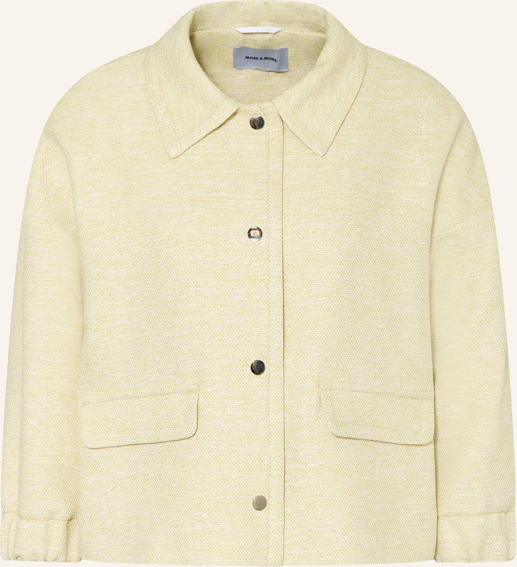 More & More Kastenjacke Aus Bouclé gruen