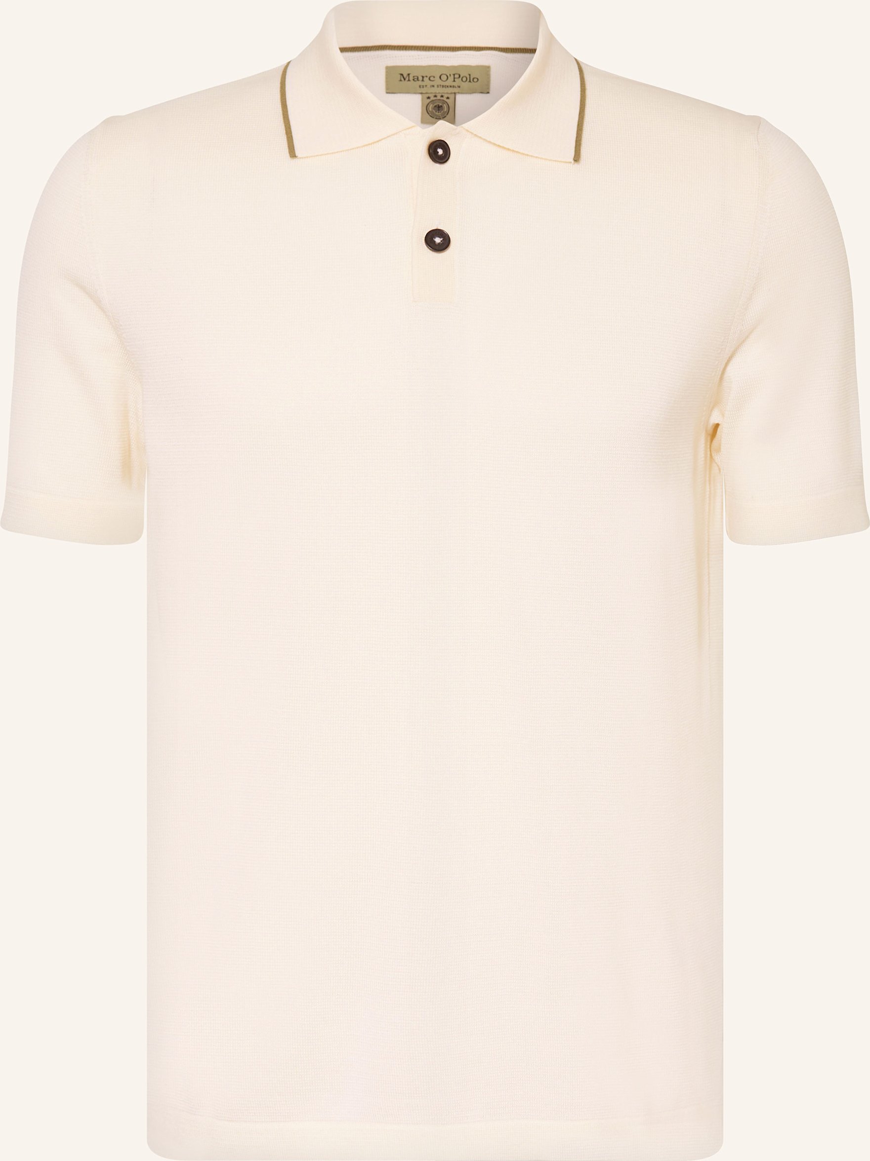 Marc O'polo Strick-Poloshirt weiss
