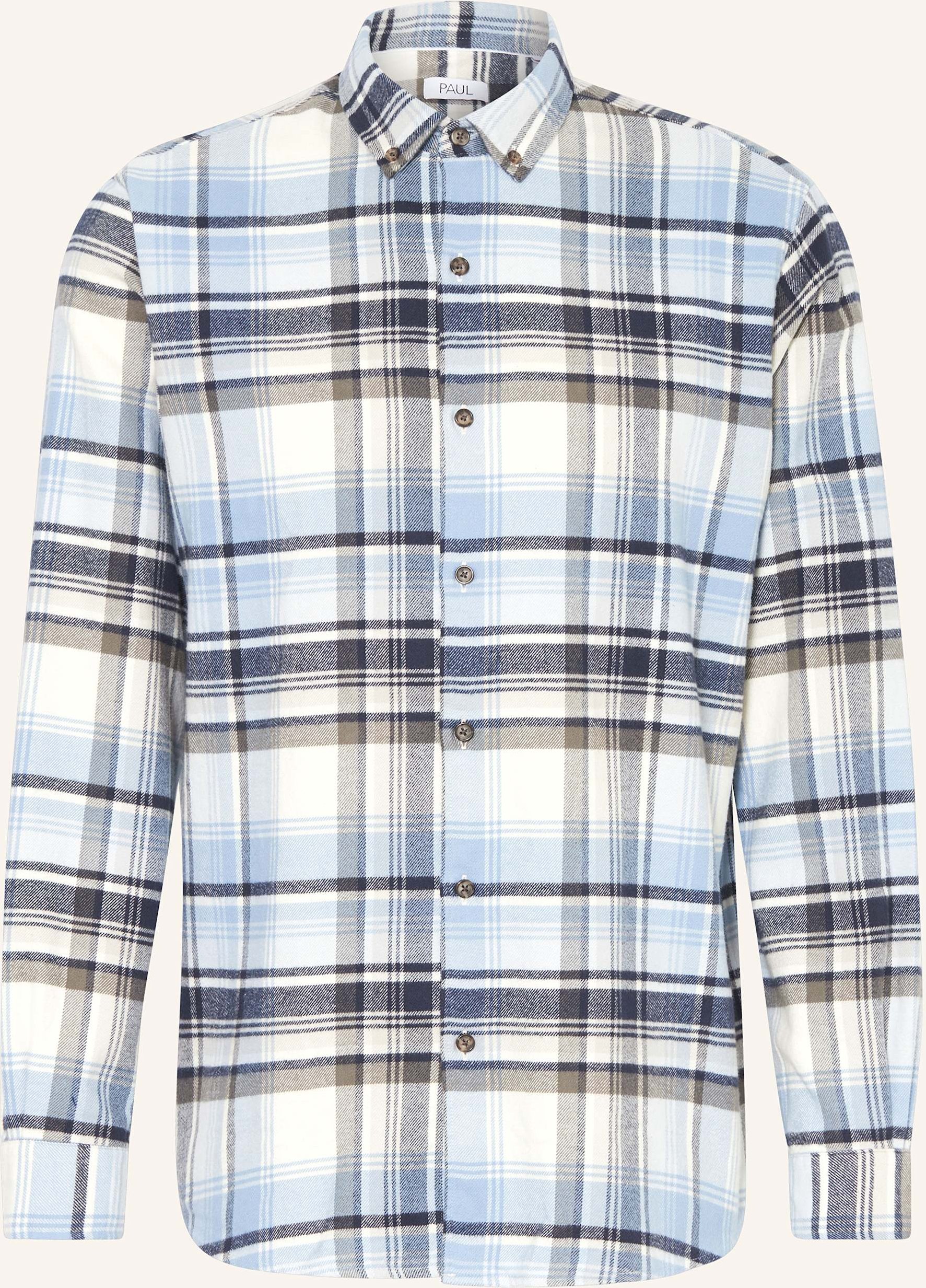 Paul Flanellhemd Odin Comfort Fit blau