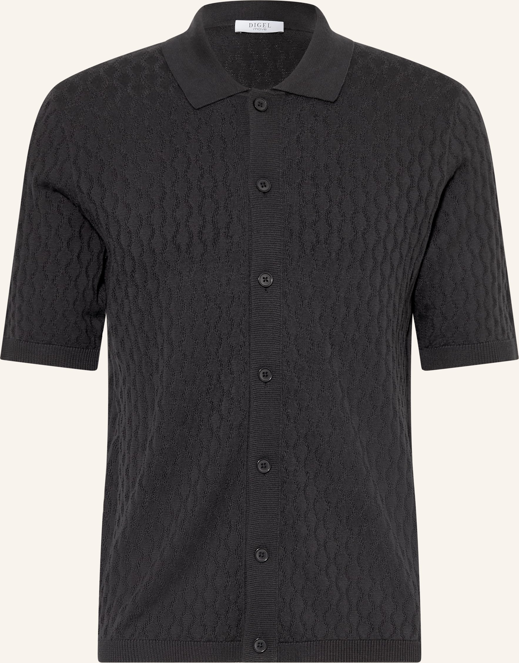 Digel Move Strickhemd Aimo Comfort Fit blau