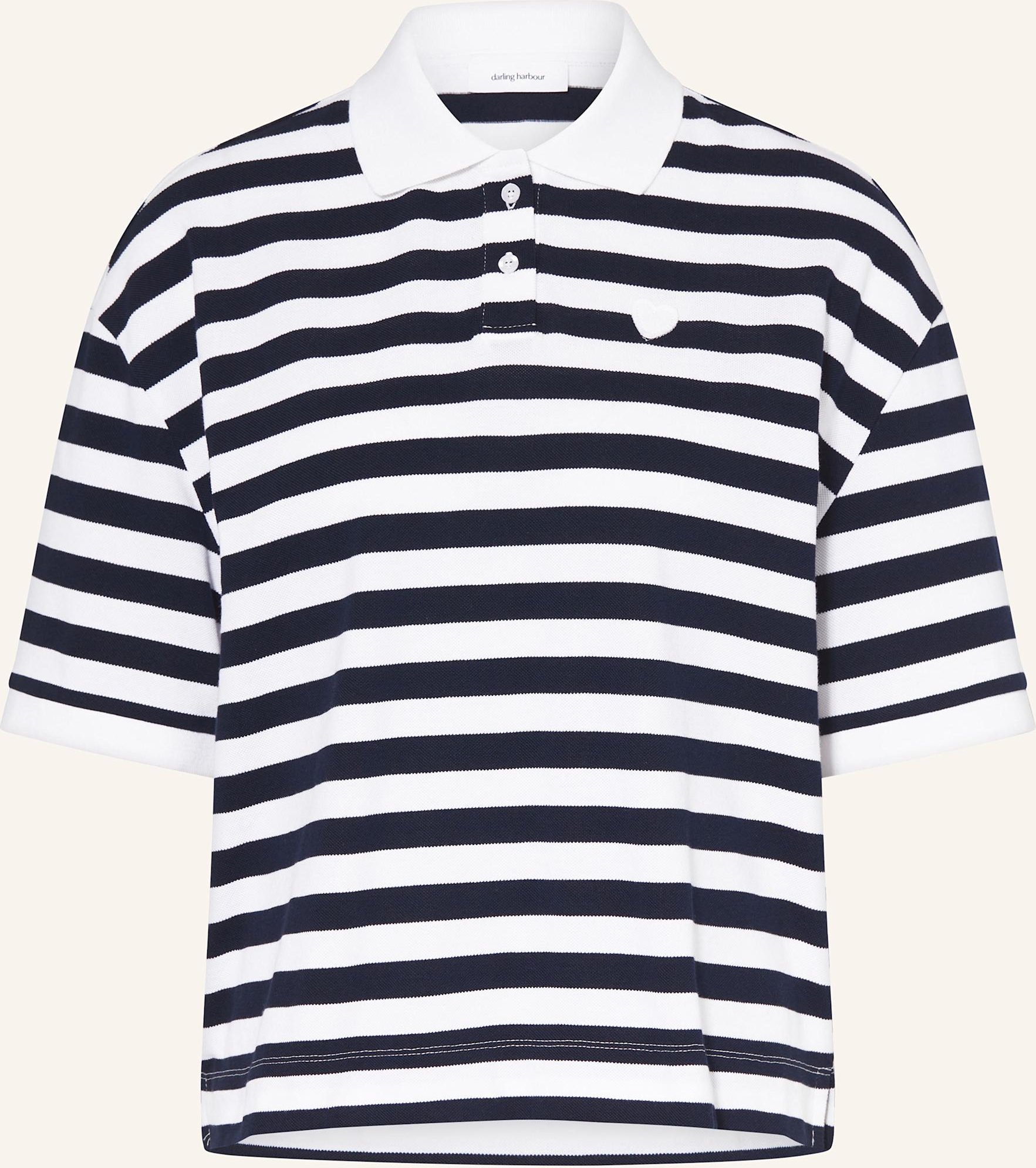 Darling Harbour Piqué-Poloshirt weiss