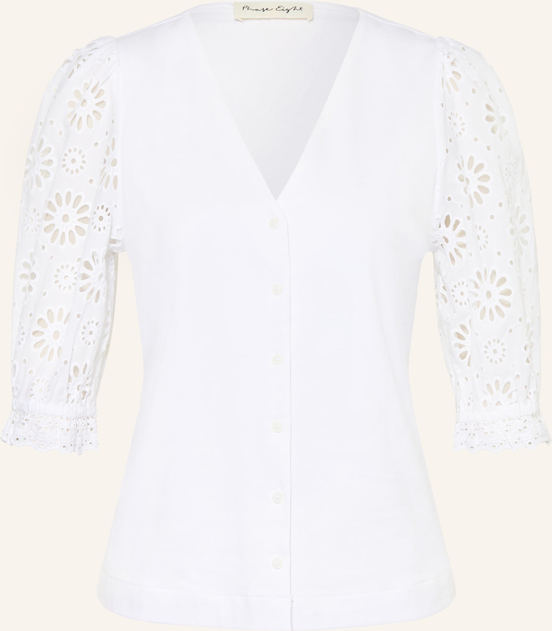 Phase Eight Bluse Eleanor Mit Lochspitze weiss