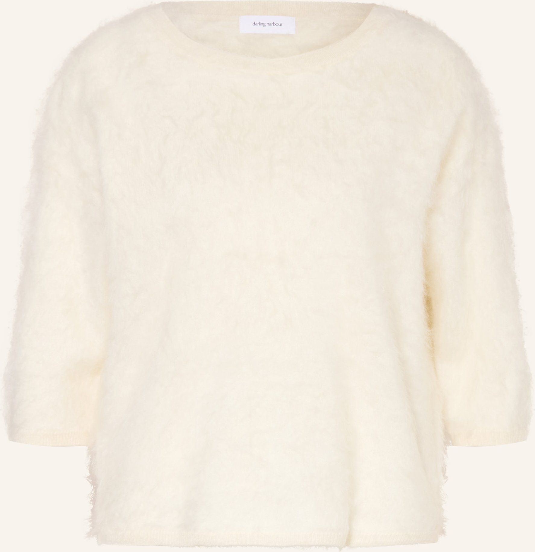 Darling Harbour Cashmere-Pullover Mit 3/4-Arm weiss