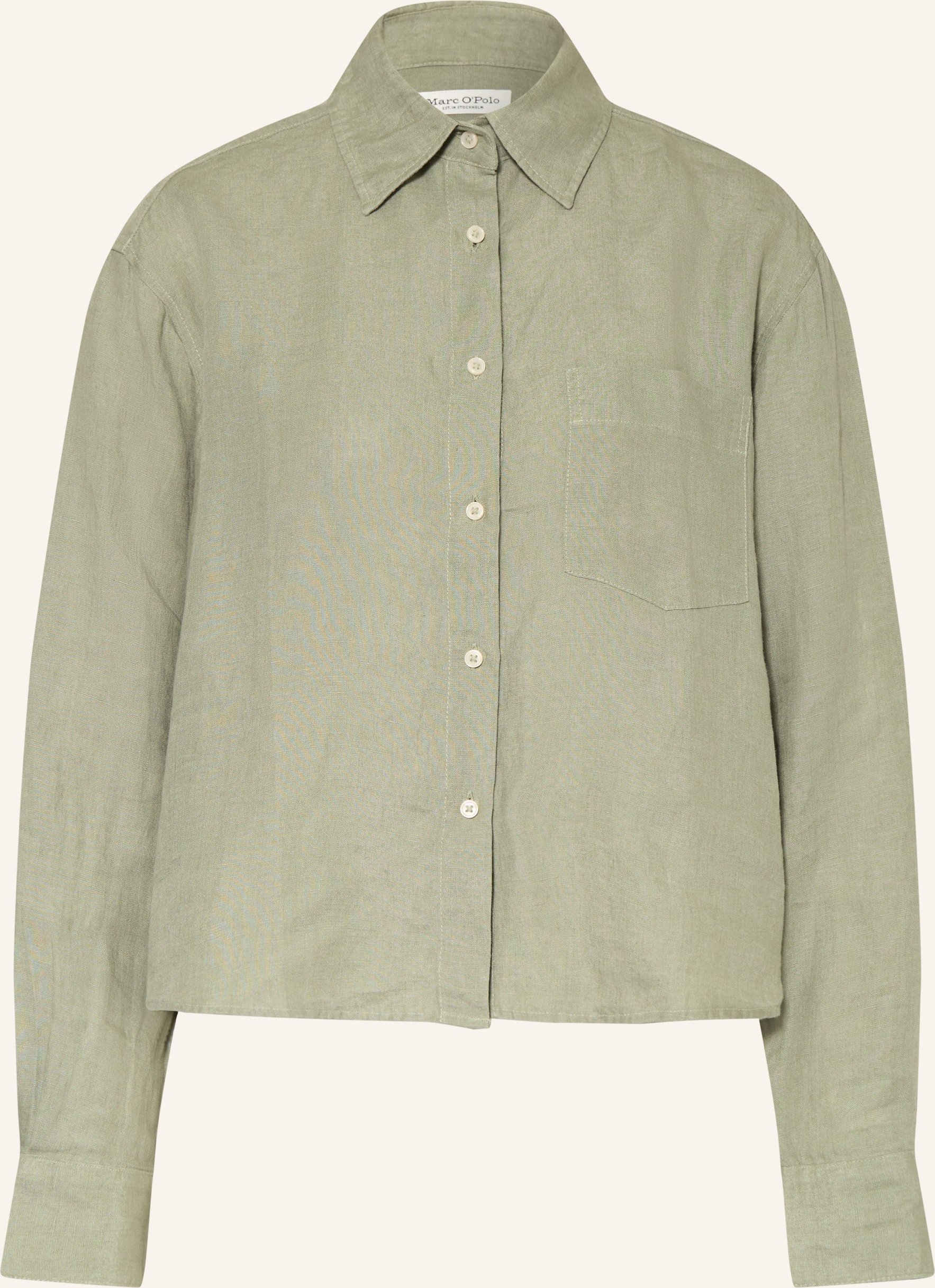Marc O'polo Hemdbluse Aus Leinen gruen