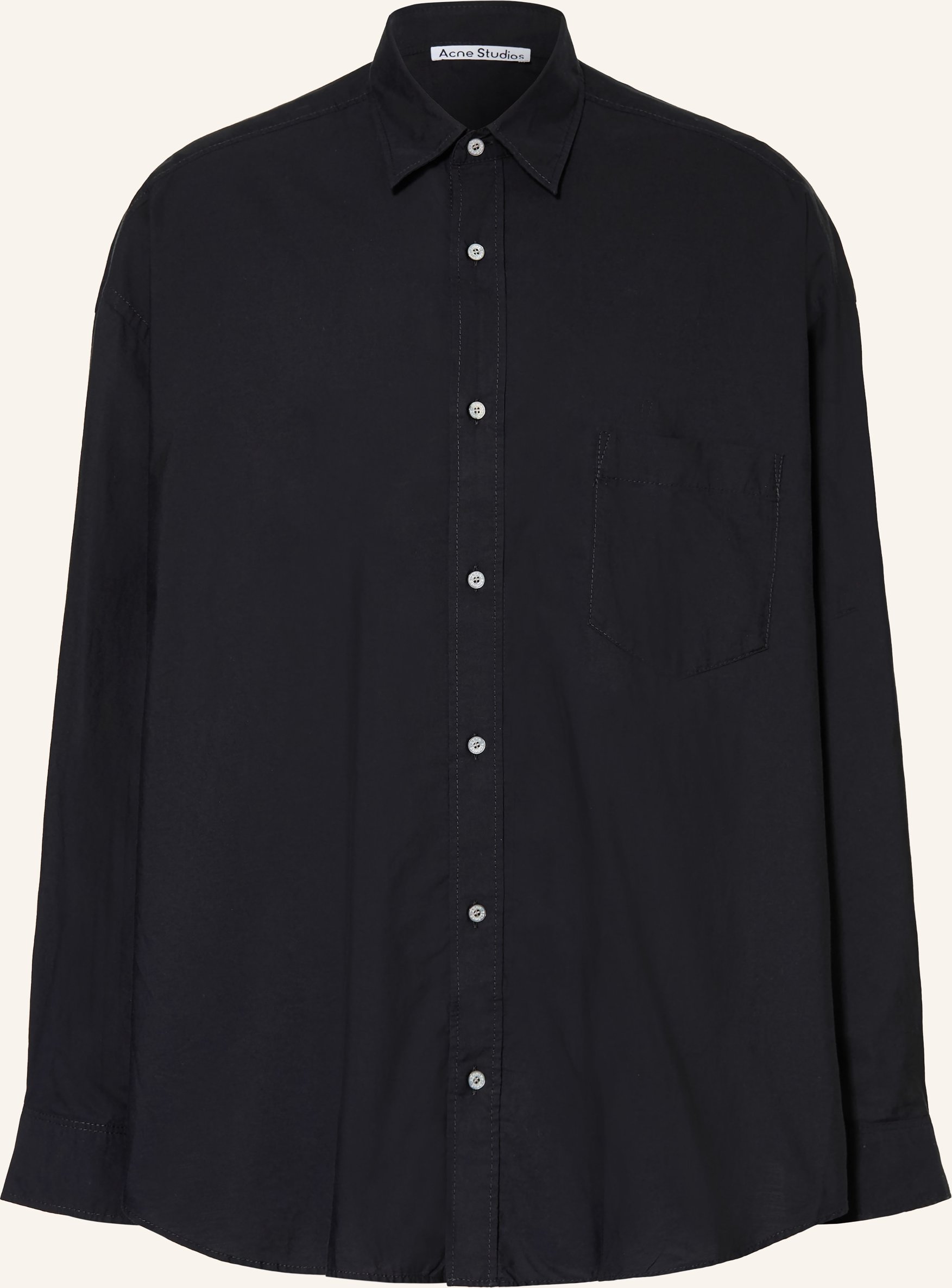 Acne Studios Hemd Loose Fit schwarz