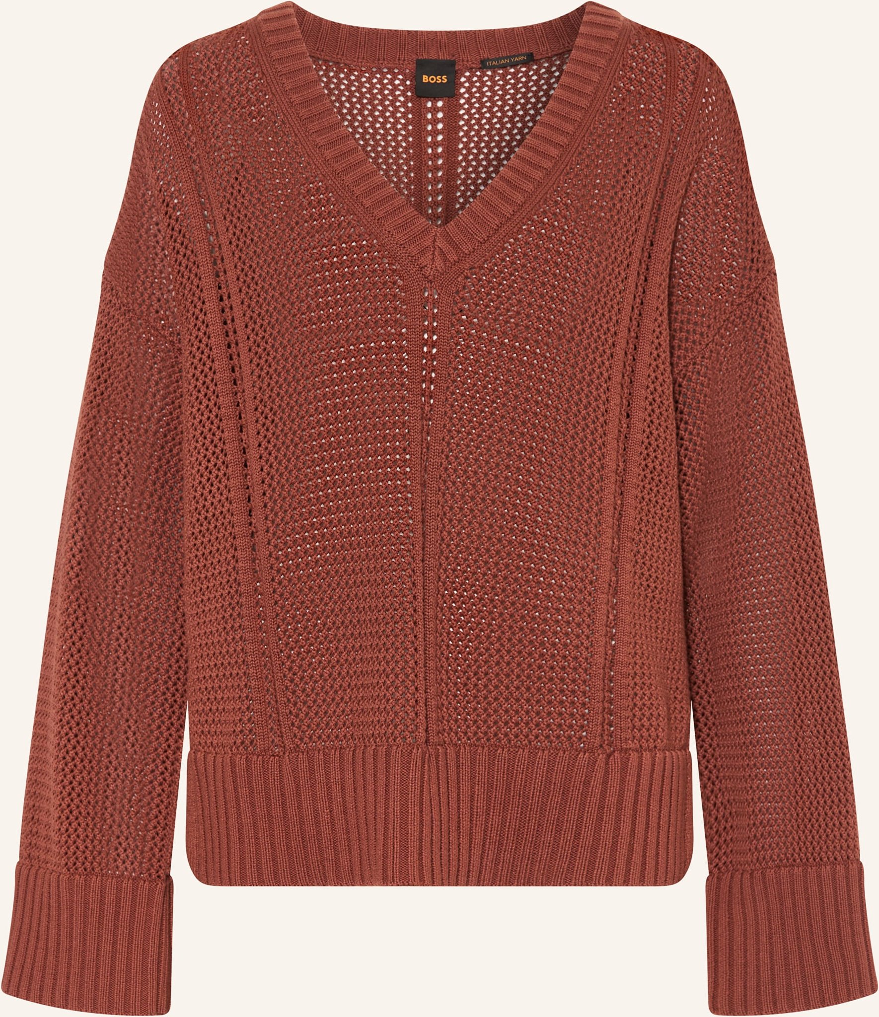 Boss Oversized-Pullover Fevran rot