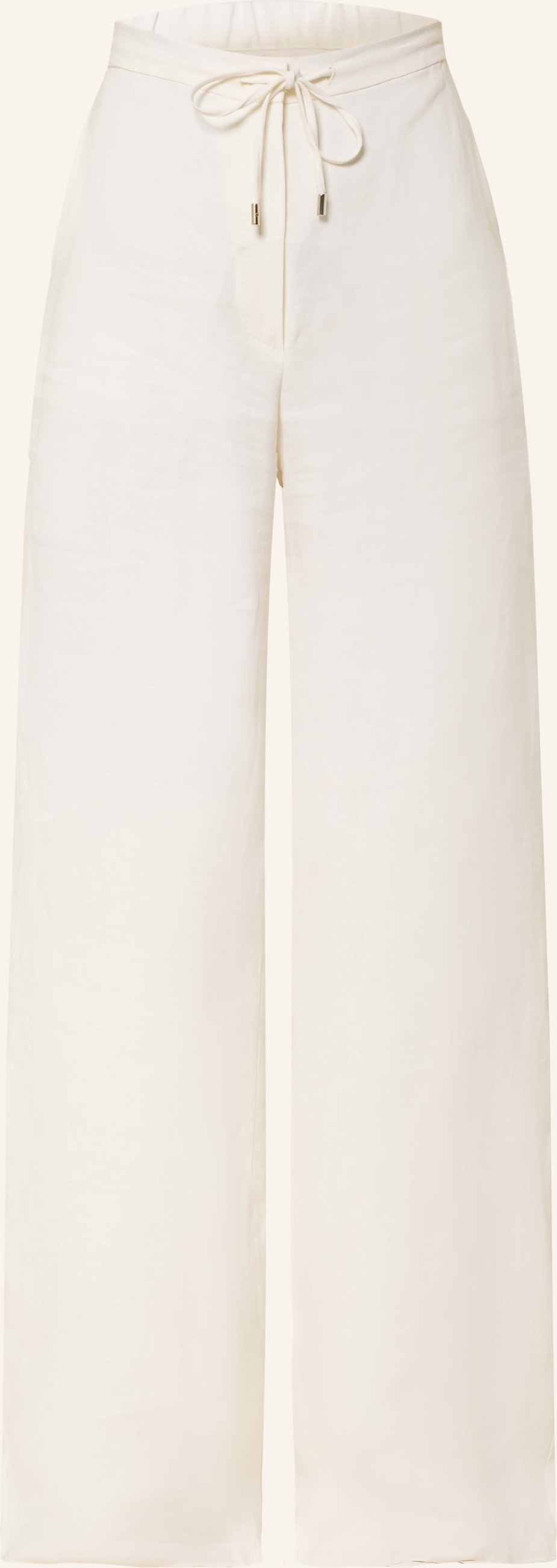 Max Mara Studio Marlenehose Pelota Aus Leinen weiss