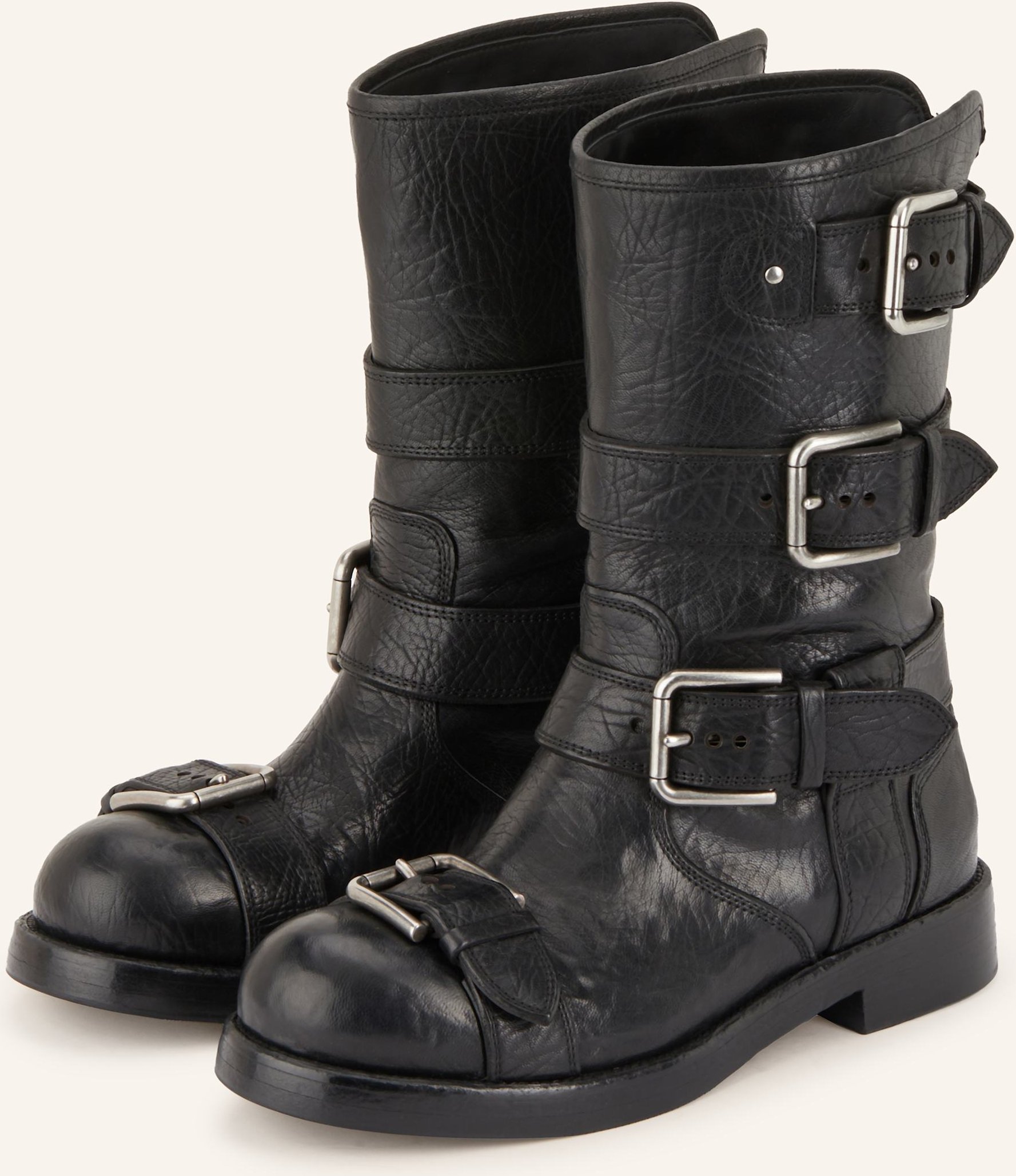 Thumbnail - Dolce & Gabbana Biker Boots schwarz