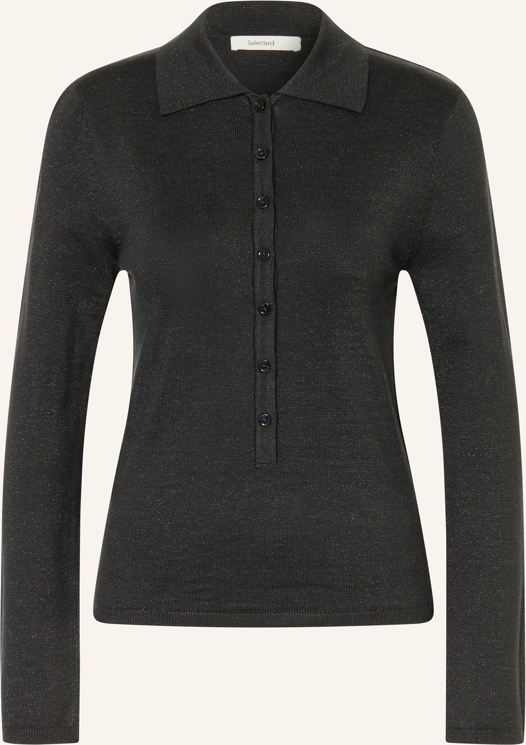 Selected Femme Pullover Mit Glitzergarn schwarz