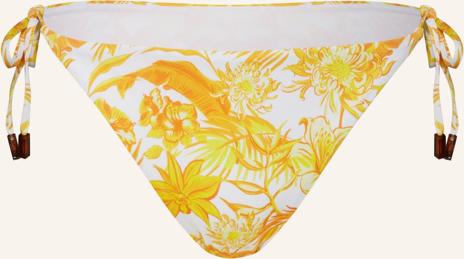 Vilebrequin Triangel-Bikini-Hose Tahiti Flowers gelb