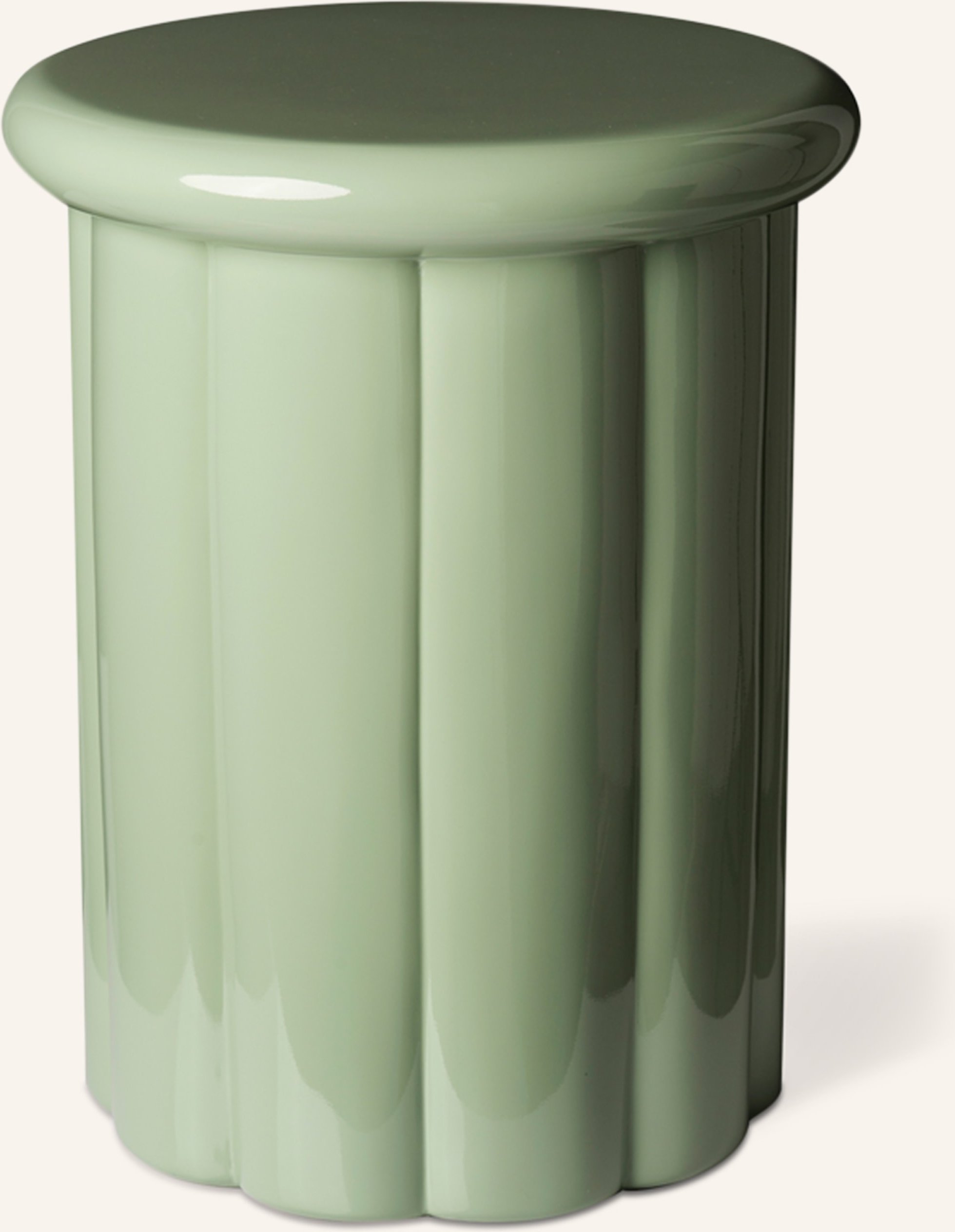 Polspotten Hocker Roman gruen