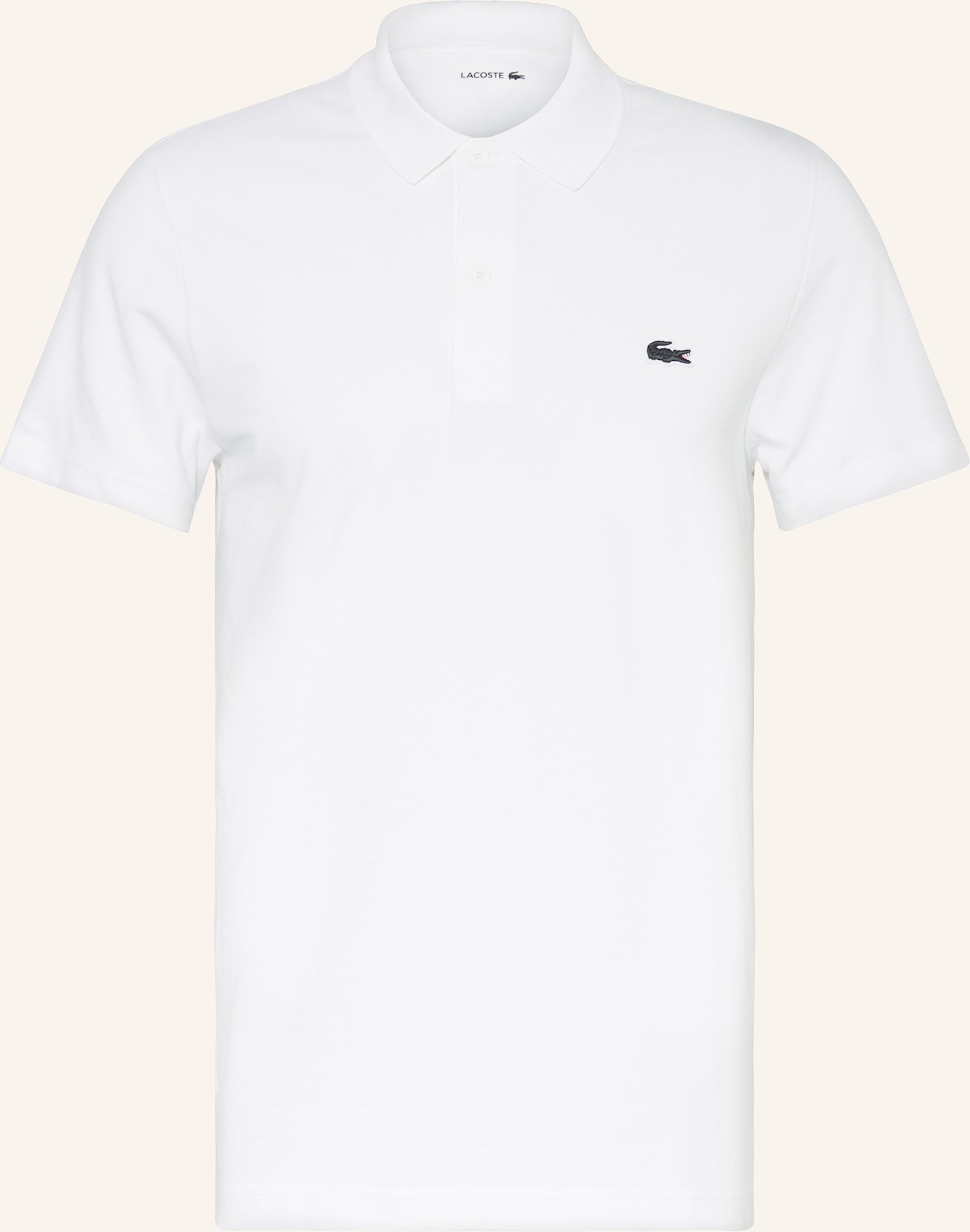 Lacoste Strick-Poloshirt Regular Fit weiss