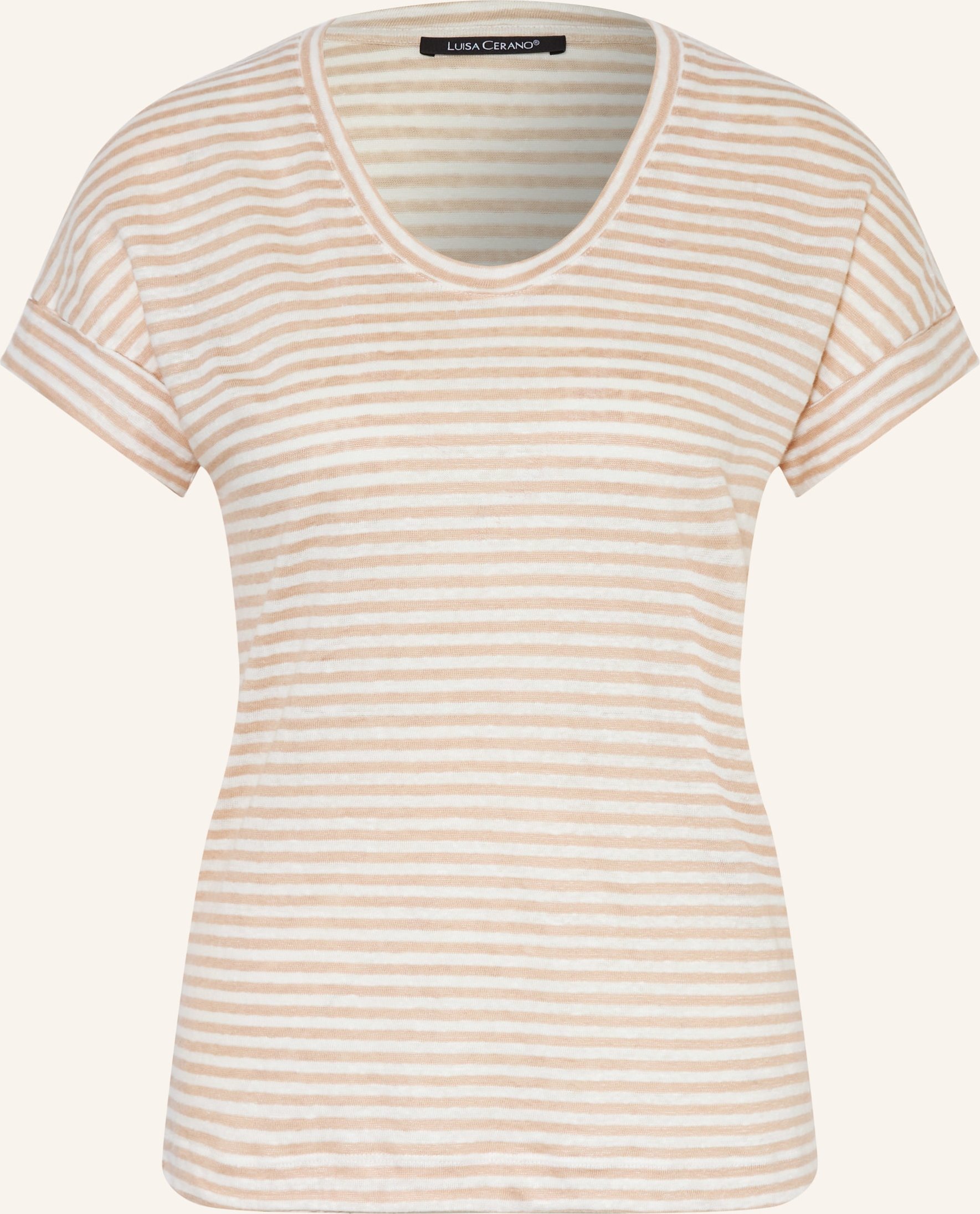 Luisa Cerano Strickshirt Aus Leinen beige