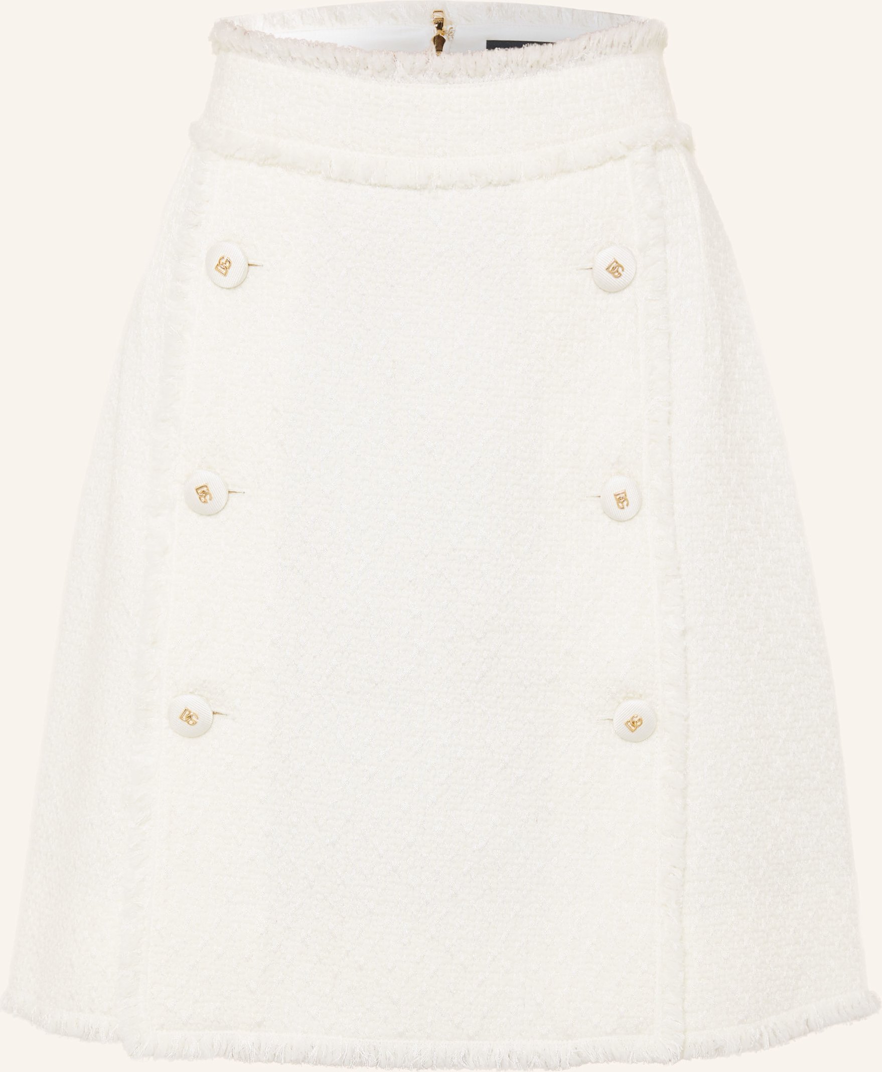 Thumbnail - Dolce & Gabbana Bouclé-Rock weiss