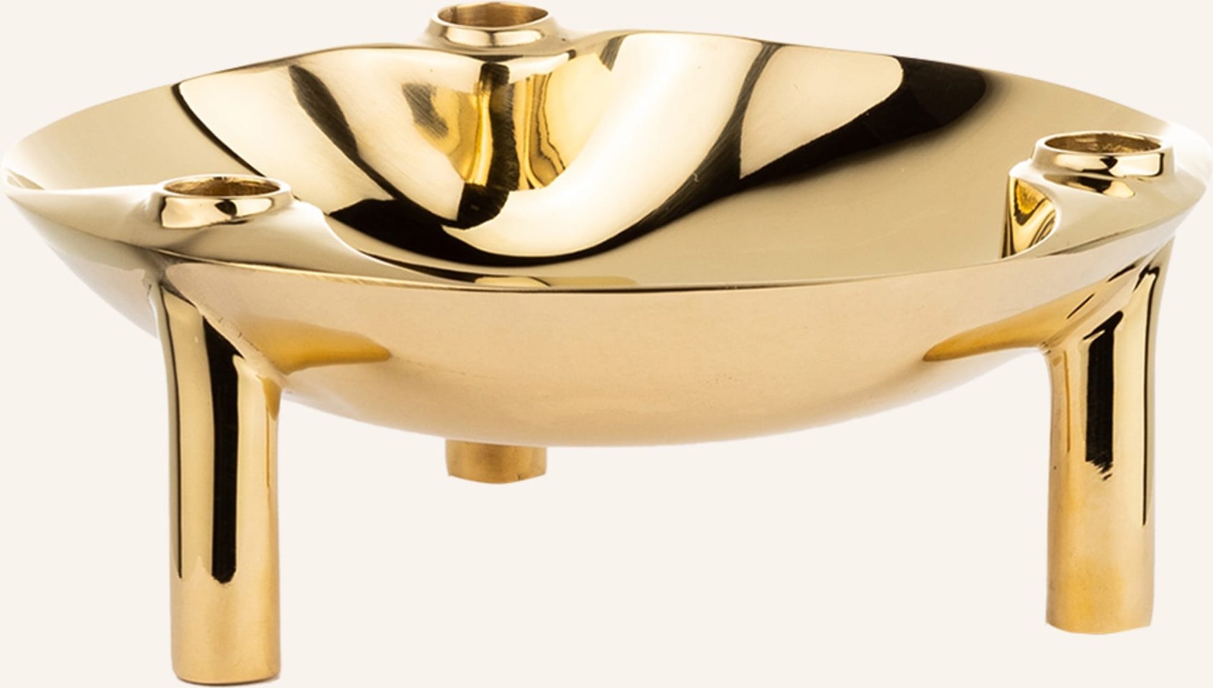 Stoff Nagel Kerzenhalter Mit Schale gold