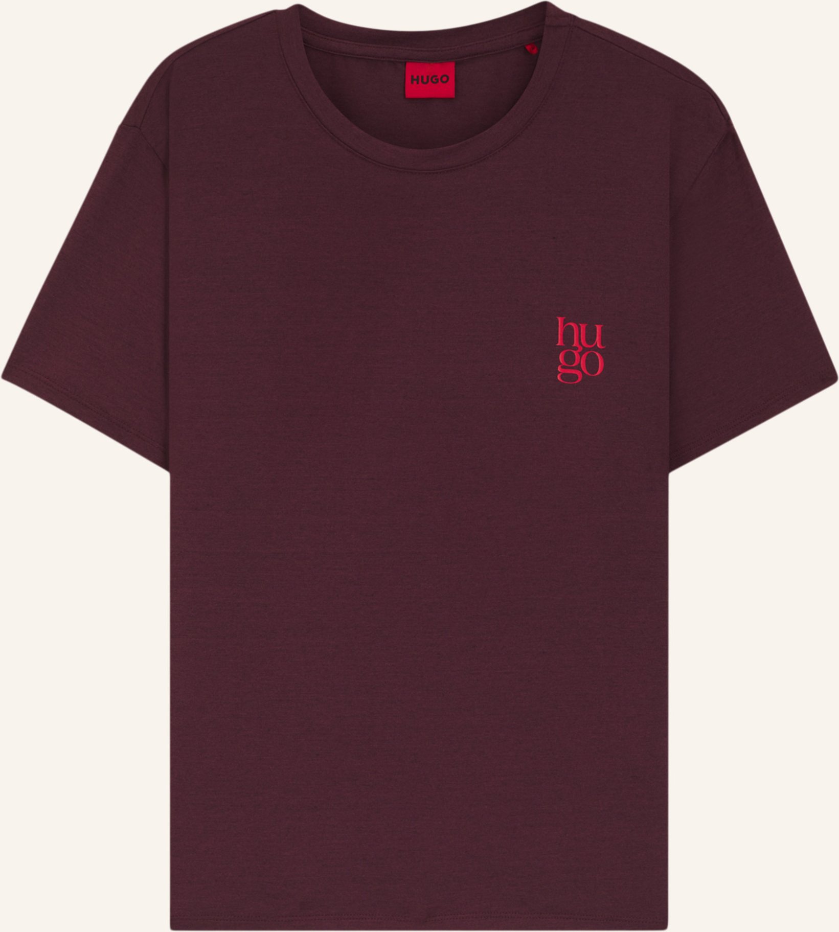 Hugo Pyjama-Oberteil Casual T-Shirt Regular Fit lila