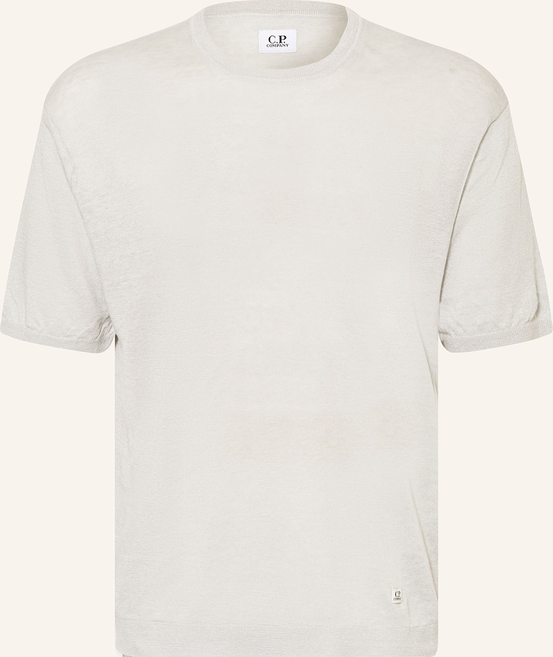 C.P. Company Strickshirt Aus Leinen grau